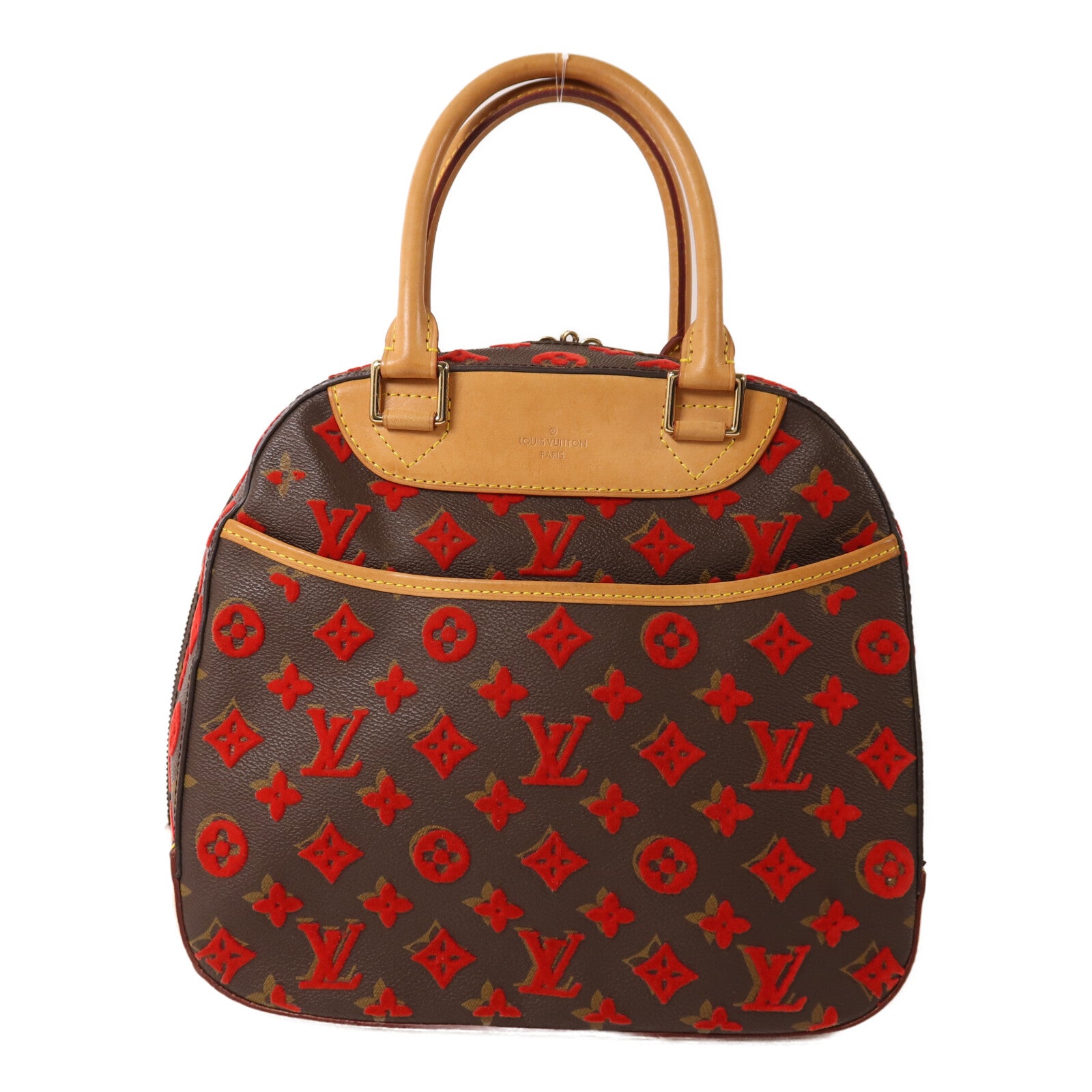 LOUIS VUITTON Monogram Tuffetage Deauville Cube Bag手挽袋