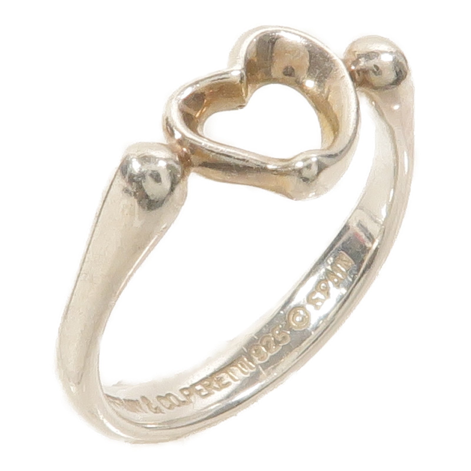 TIFFANY&CO 925純銀Elsa Peretti Open Heart Ring戒指