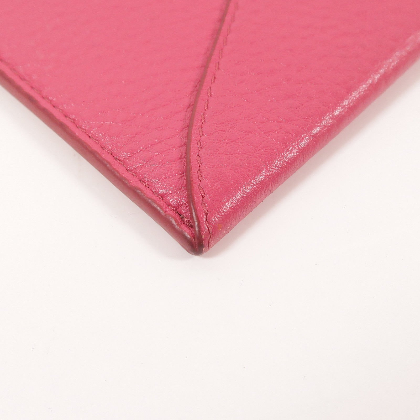 PRADA GHW Envelope Long Wallet Calfskin Leather Pink