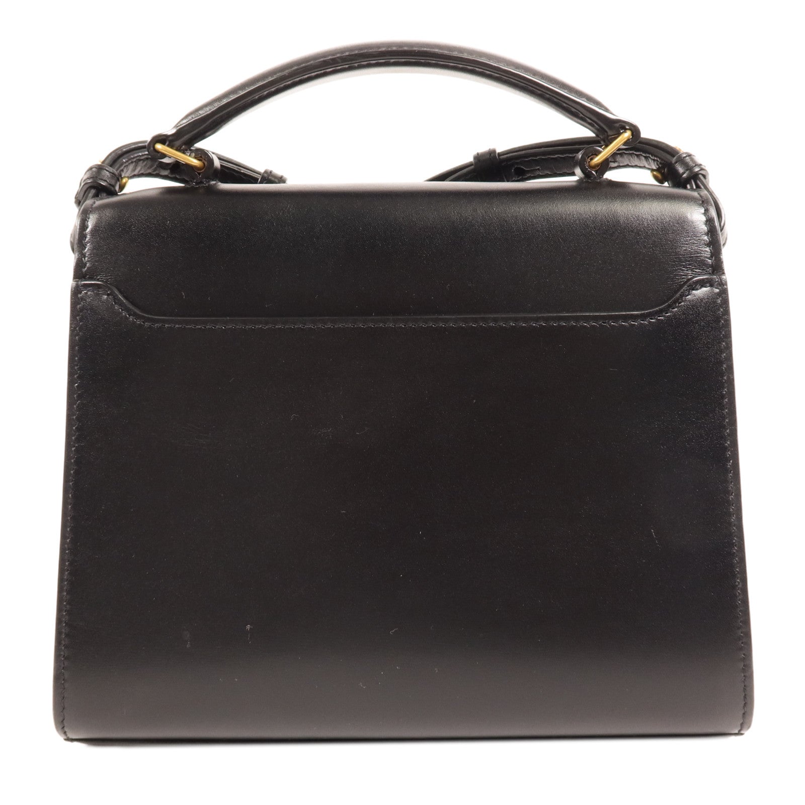 YVES SAINT LAURENT 牛皮皮革Cassandra Mini金扣手挽肩背兩用袋