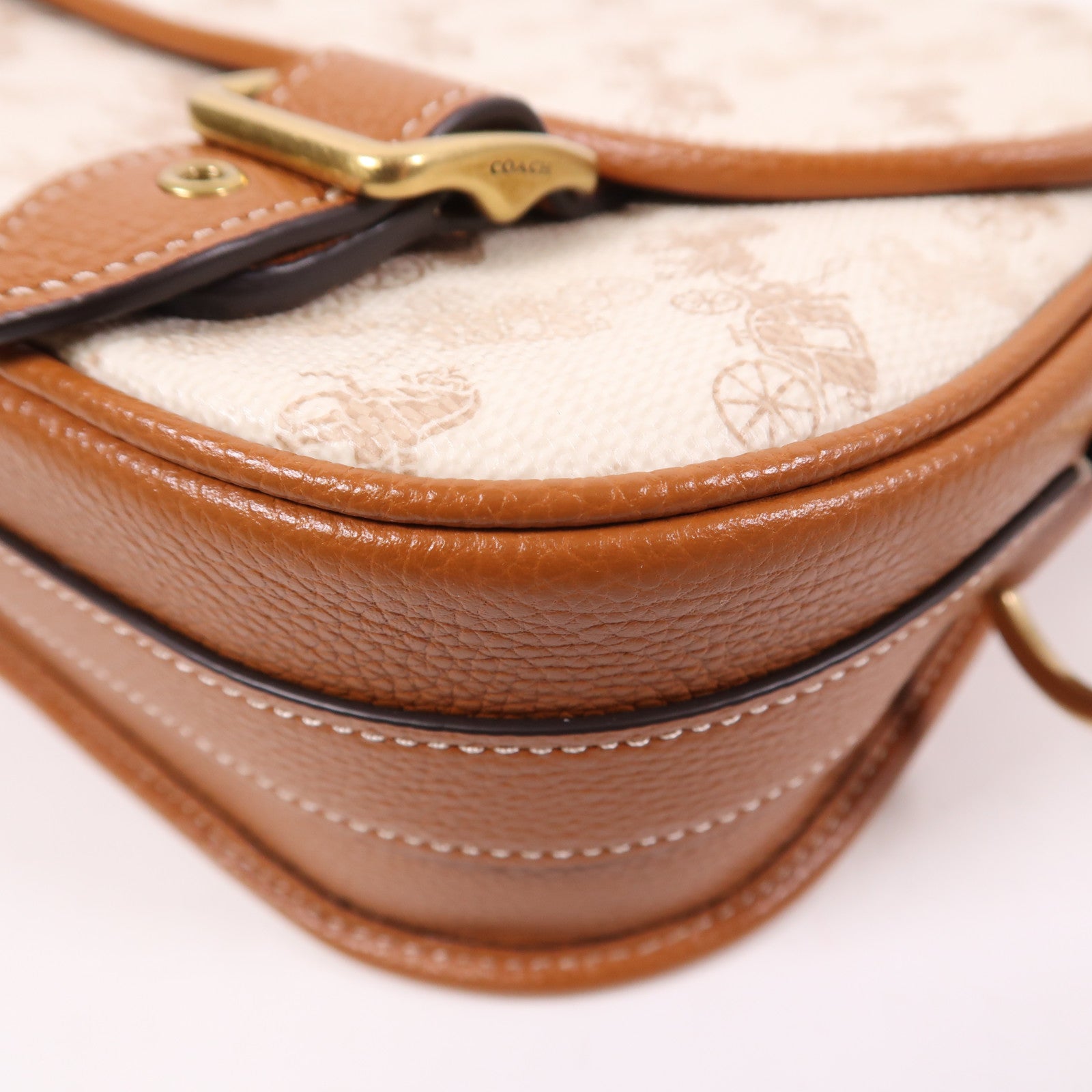 COACH 塗層帆布Field Messenger Bag金扣鏈帶肩背袋