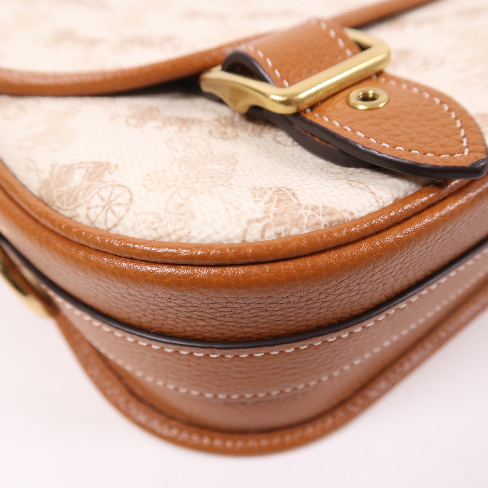 COACH 塗層帆布Field Messenger Bag金扣鏈帶肩背袋