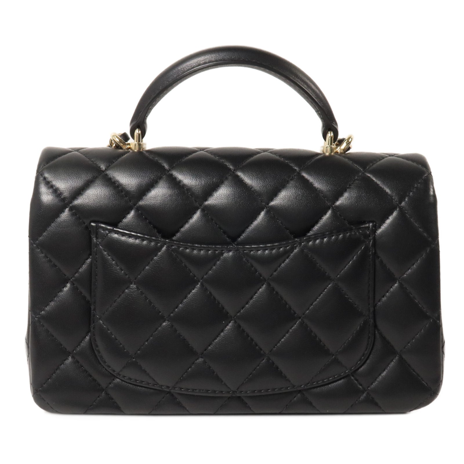 CHANEL 羊皮皮革Mini Classic Flap Bag With Handle手挽肩背兩用袋