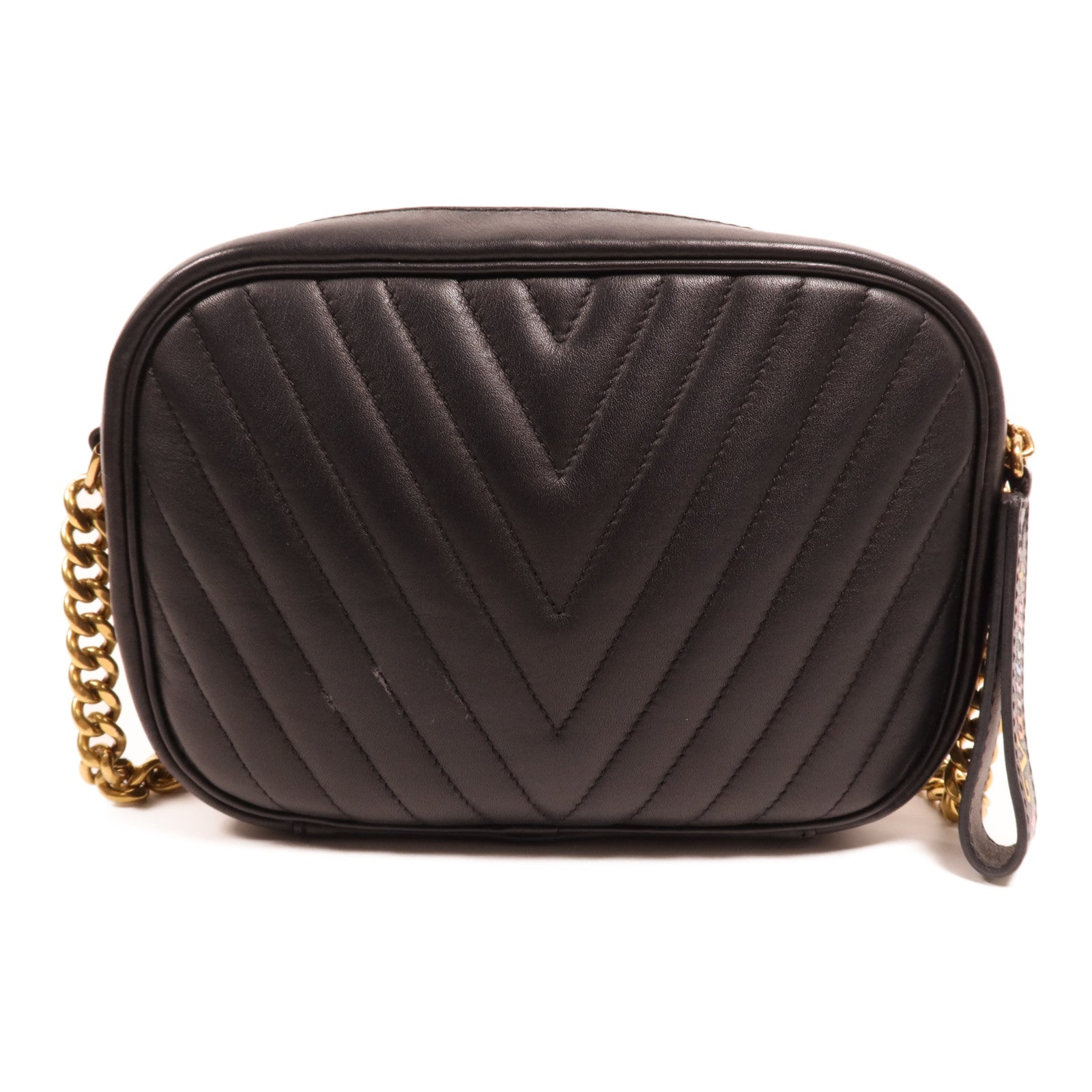 LOUIS VUITTON 牛皮皮革New Wave Camera Bag金扣鏈帶肩背袋