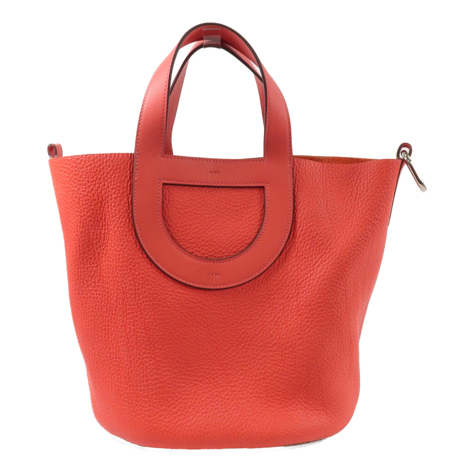 HERMES Clemence皮革In The Loop 23手挽袋Rose Texas