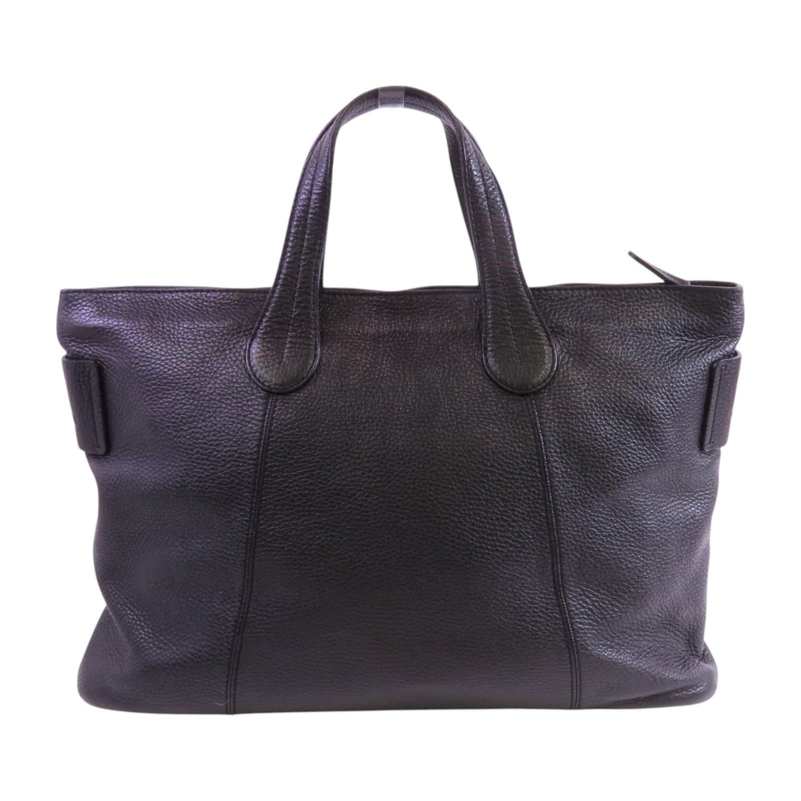 TOD'S 牛皮皮革Hand Bag銀扣手挽袋