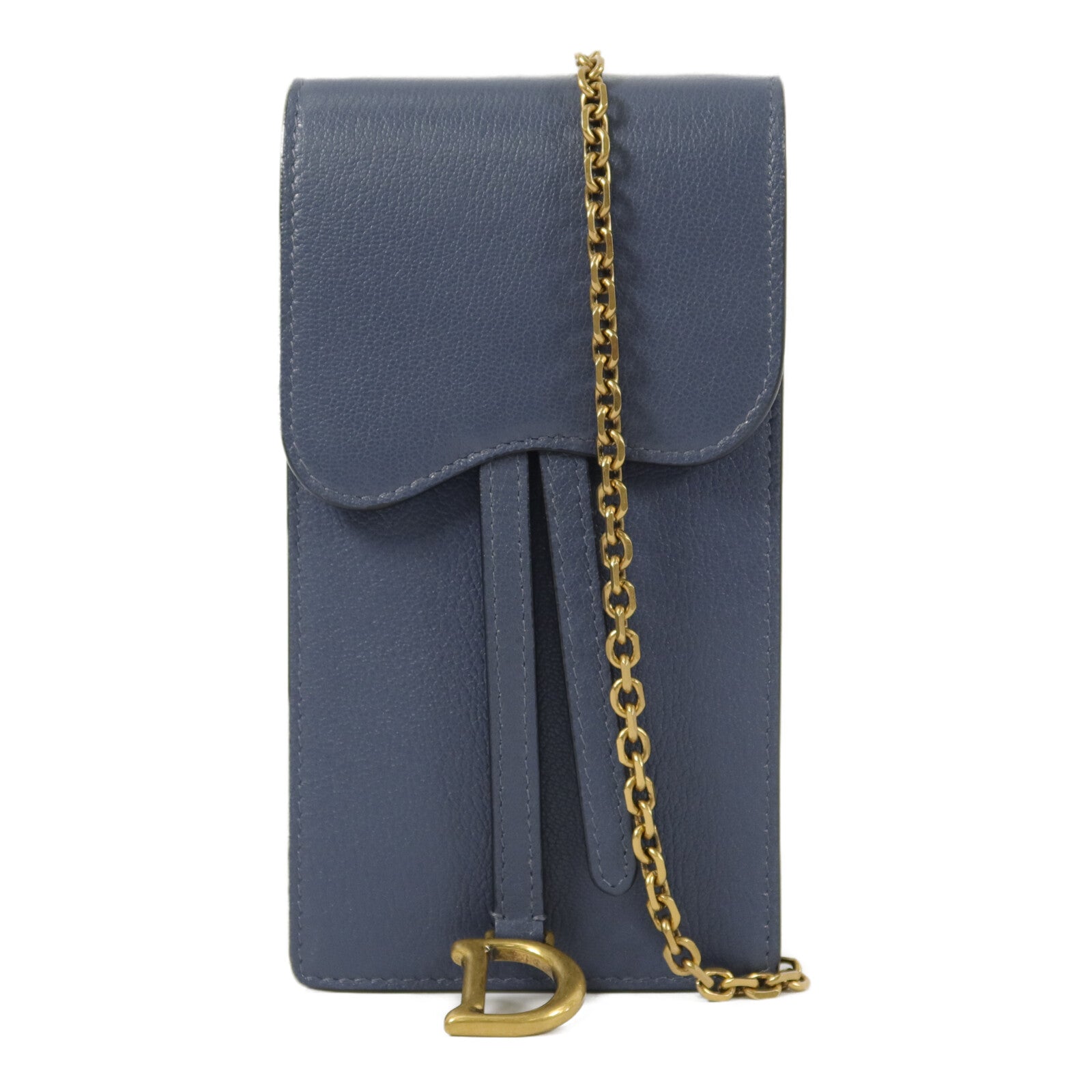 Dior 牛皮皮革Saddle Phone Bag鏈帶肩背袋