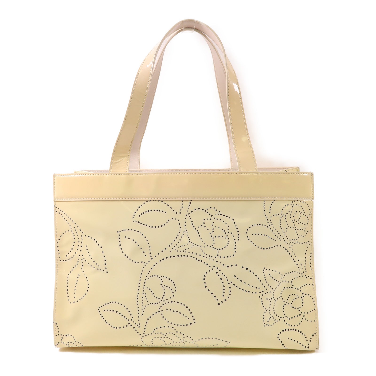 CHANEL 【激減優惠】漆皮皮革Tote Bag金扣手挽袋