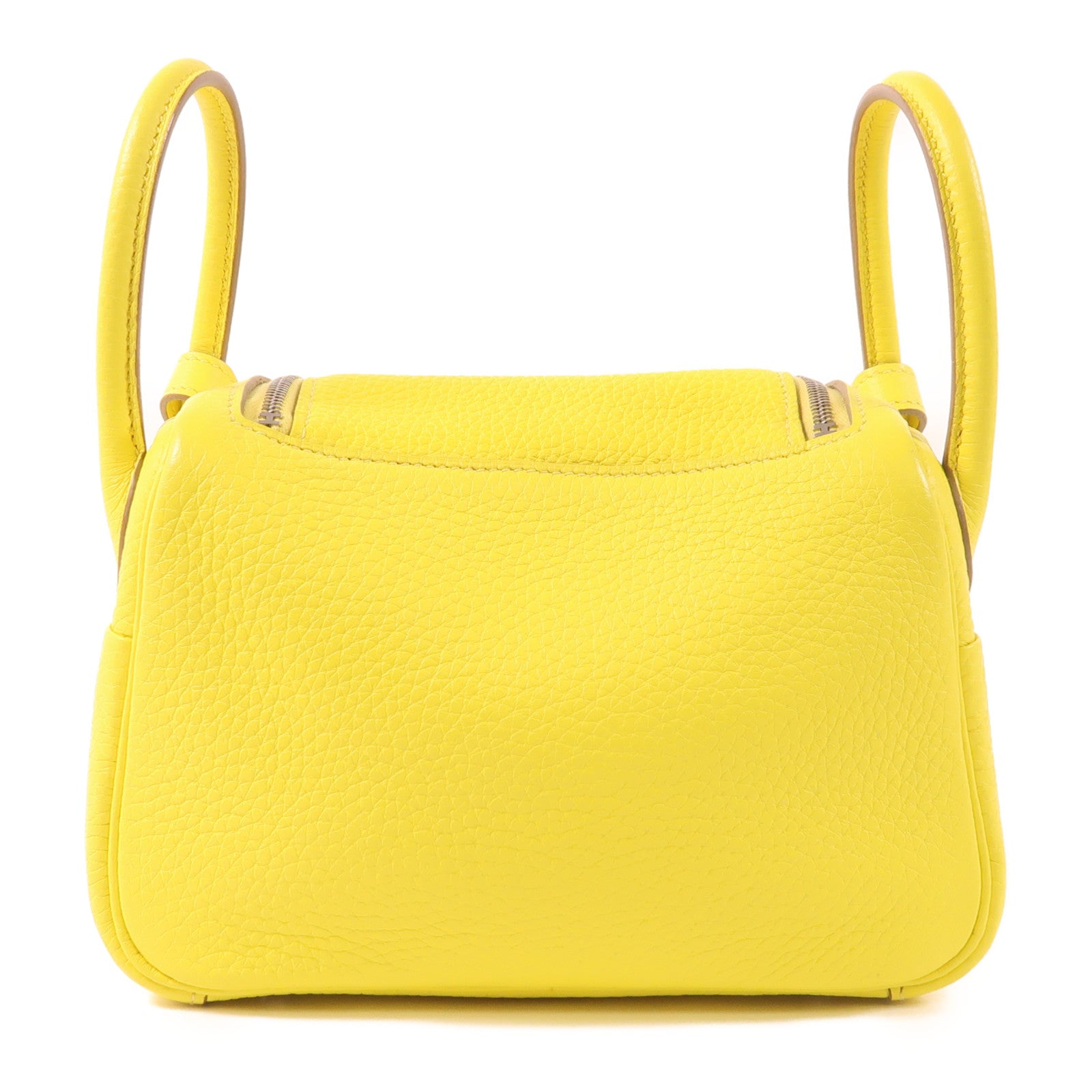 HERMES Clemence皮革Mini Lindy銀扣手挽肩背兩用袋