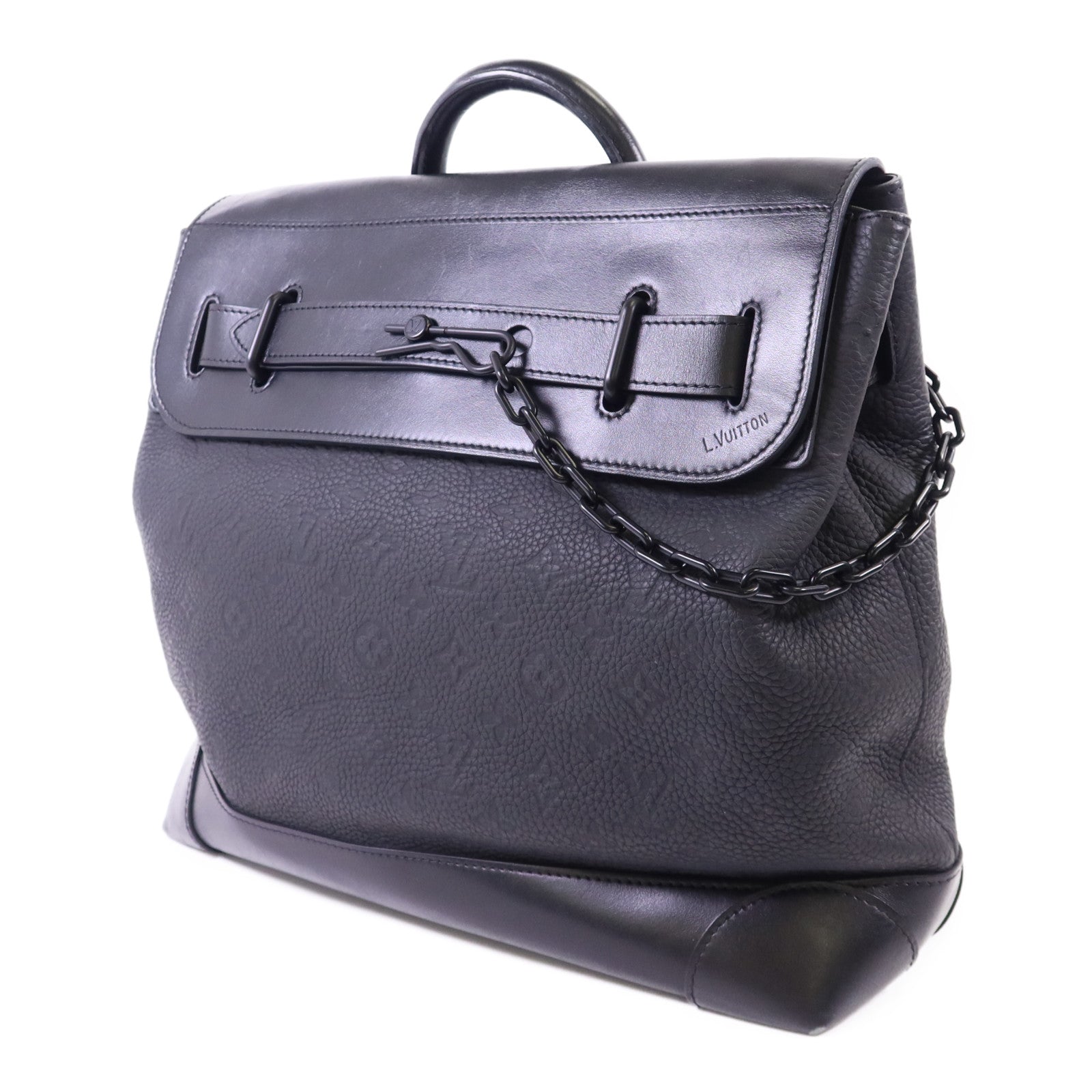 LOUIS VUITTON Taurillon Steamer PM手挽肩背兩用袋