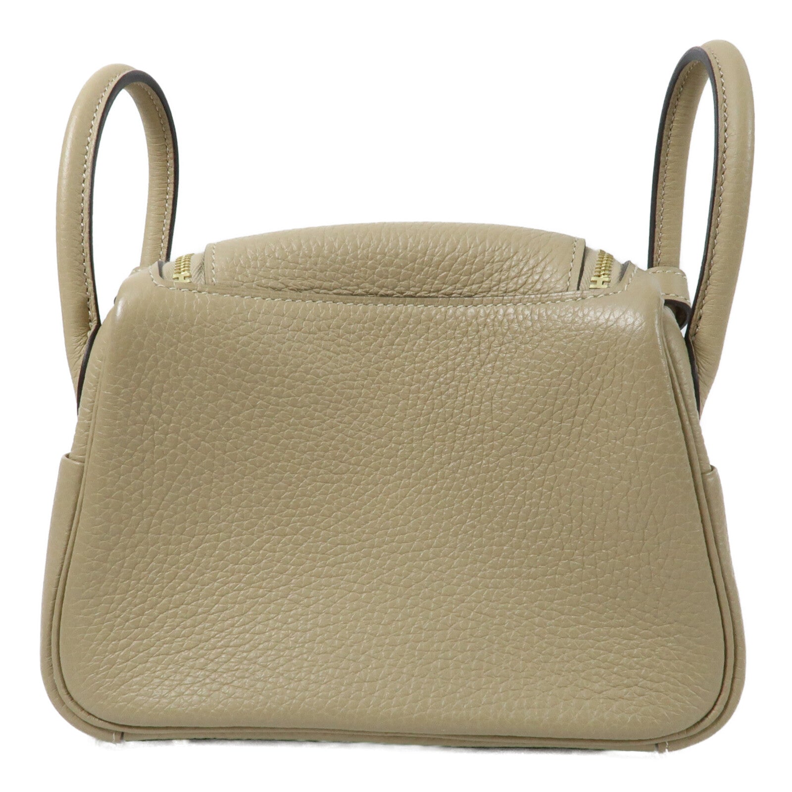 HERMES Clemence皮革Mini Lindy金扣手挽肩背兩用袋Trench