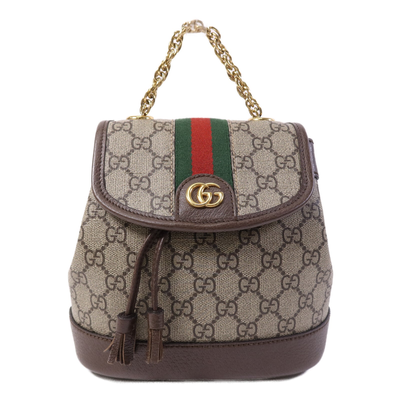 GUCCI 塗層帆布Backpack金扣背包