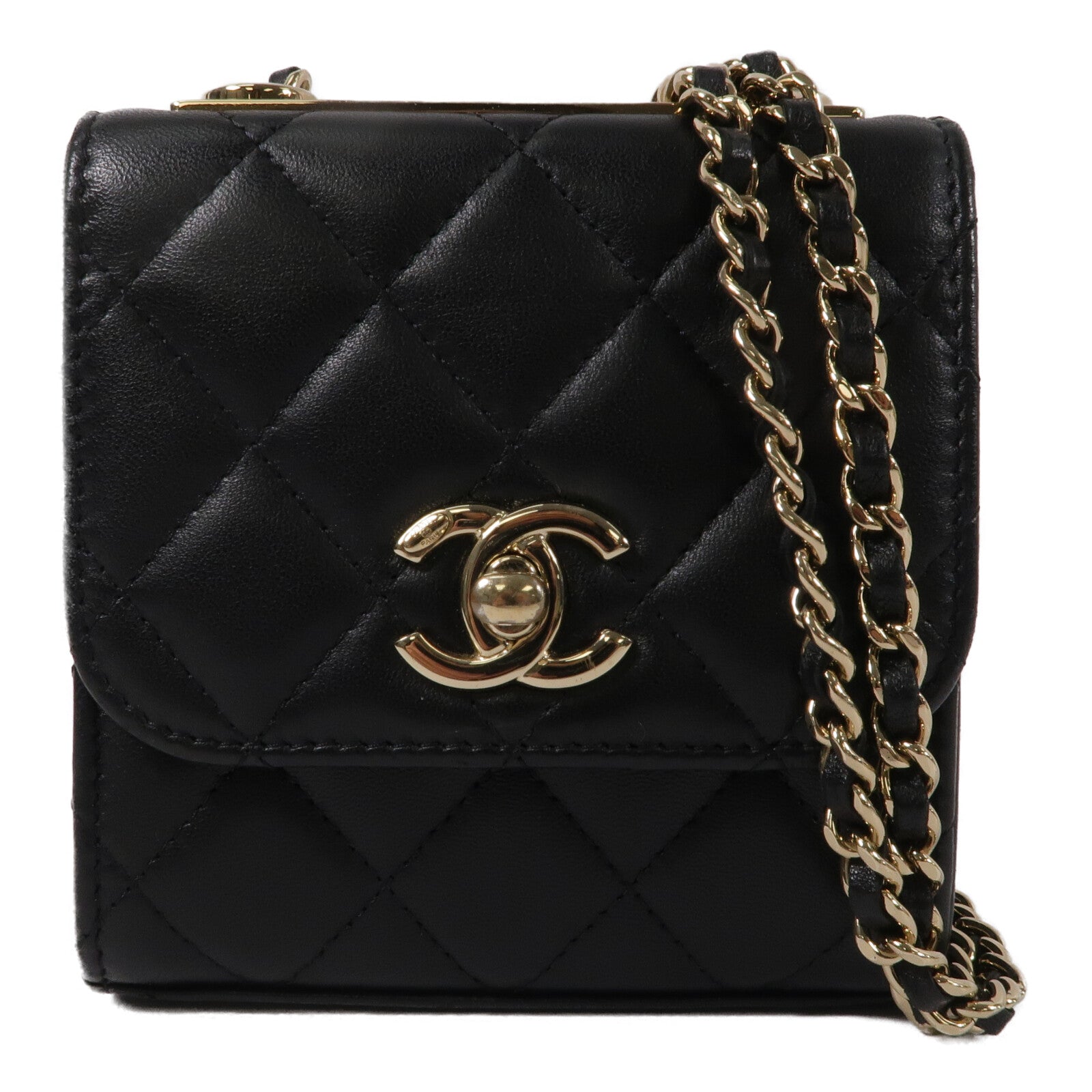 CHANEL 羊皮皮革Trendy CC Mini Bag鏈帶肩背袋