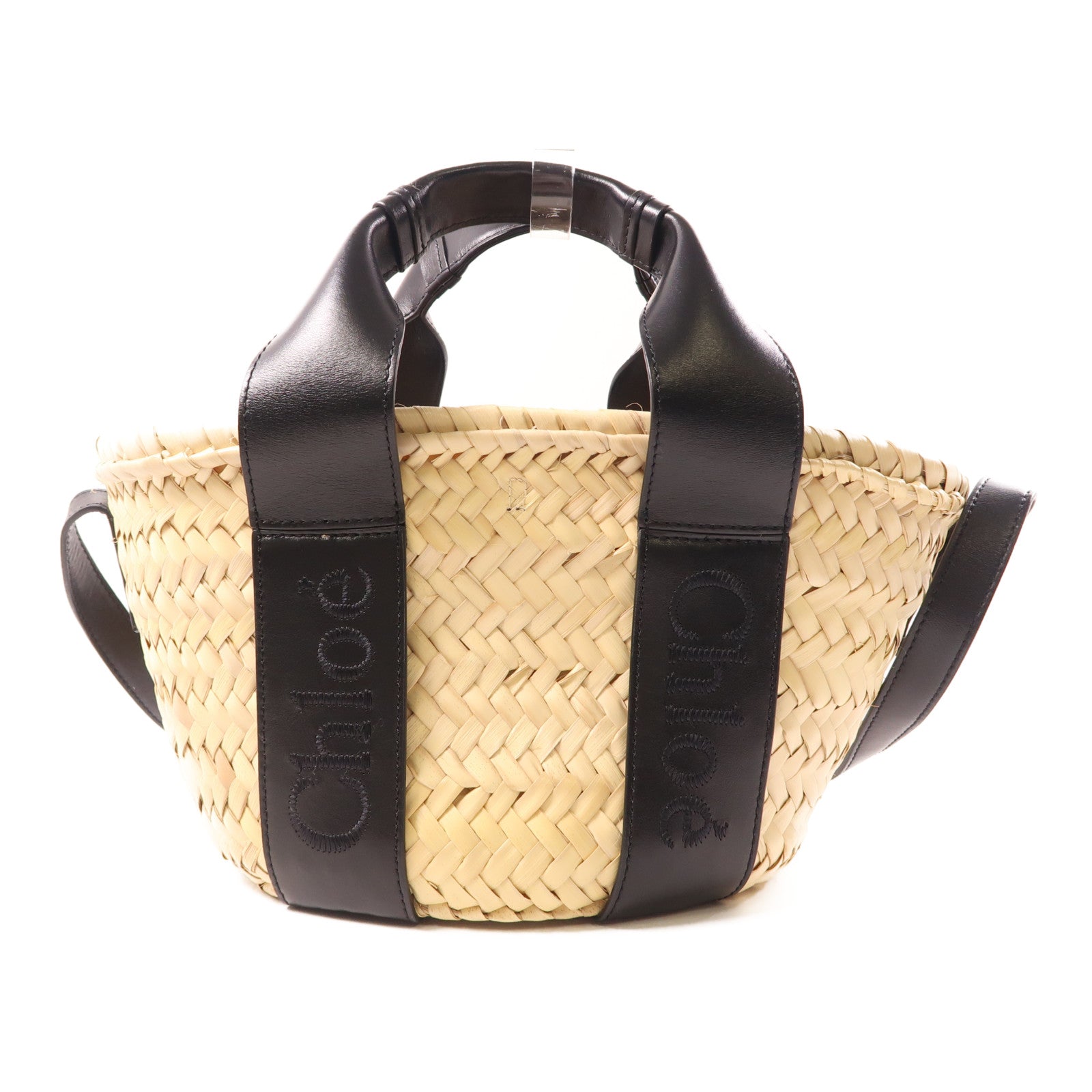 Chloe 酒椰/皮革Sense Small Basket金扣手挽肩背兩用袋