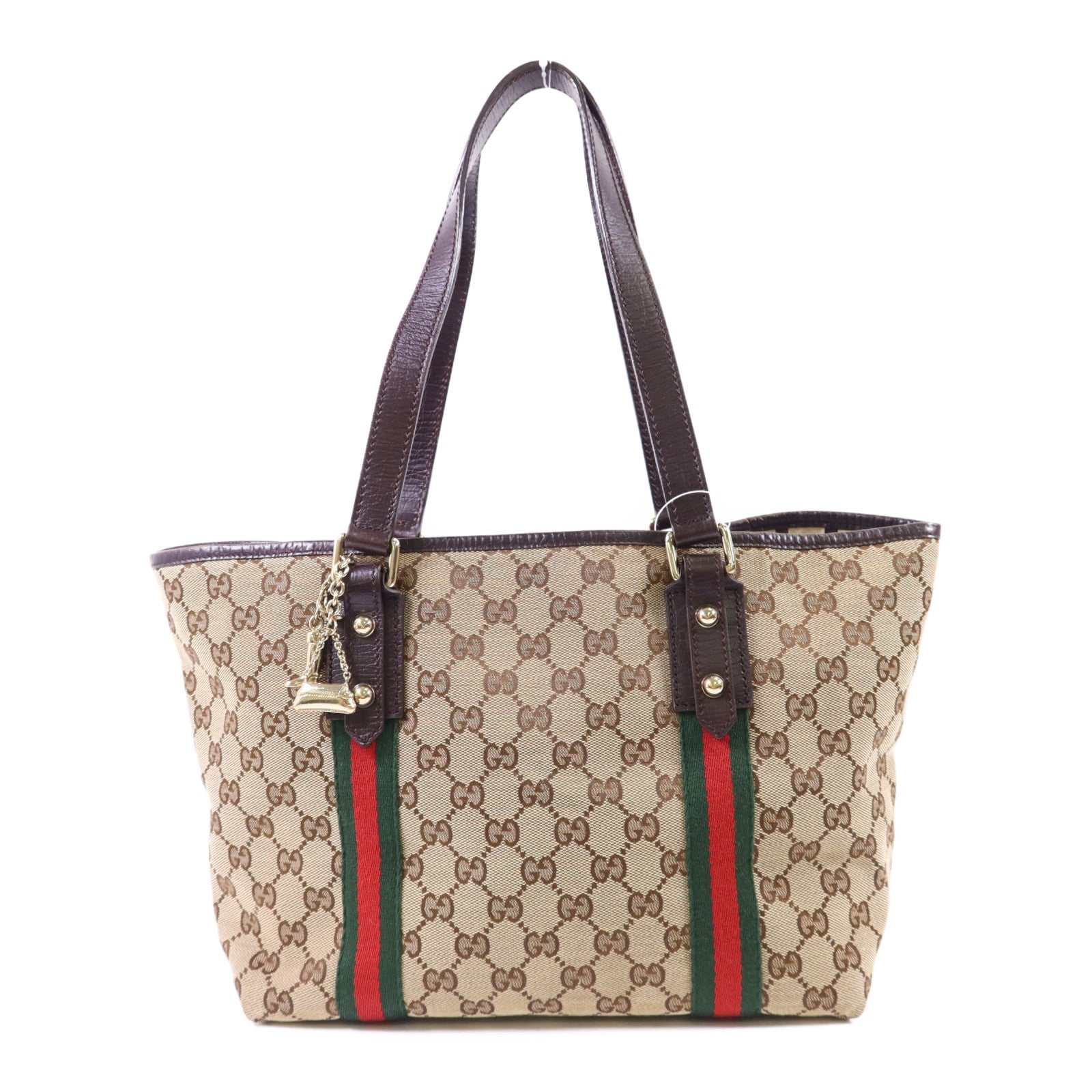 GUCCI 帆布Tote Bag金扣手挽袋