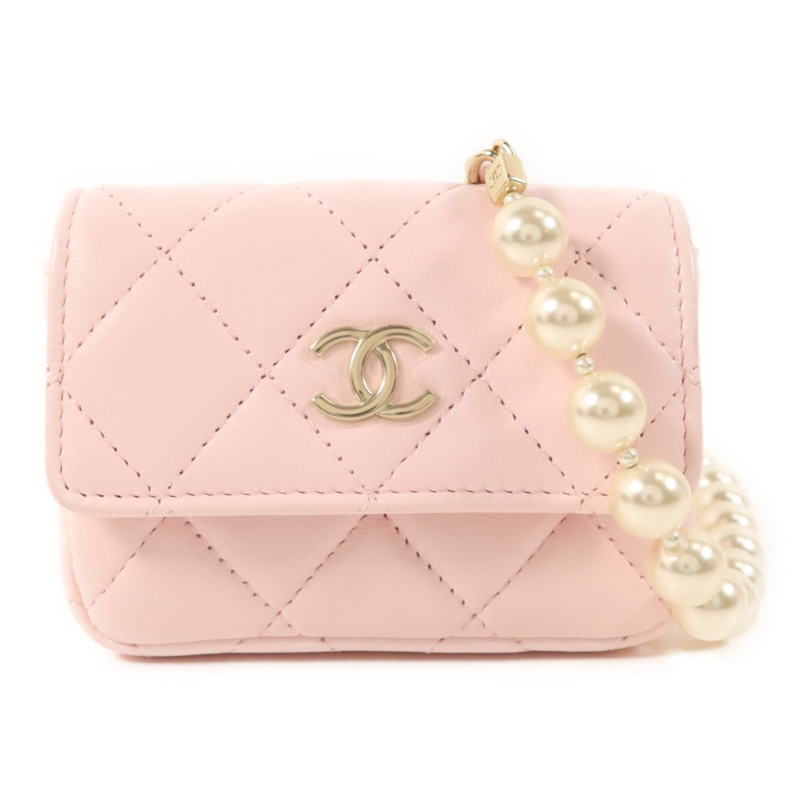 CHANEL 羊皮皮革Body Bag金扣鏈帶肩背袋