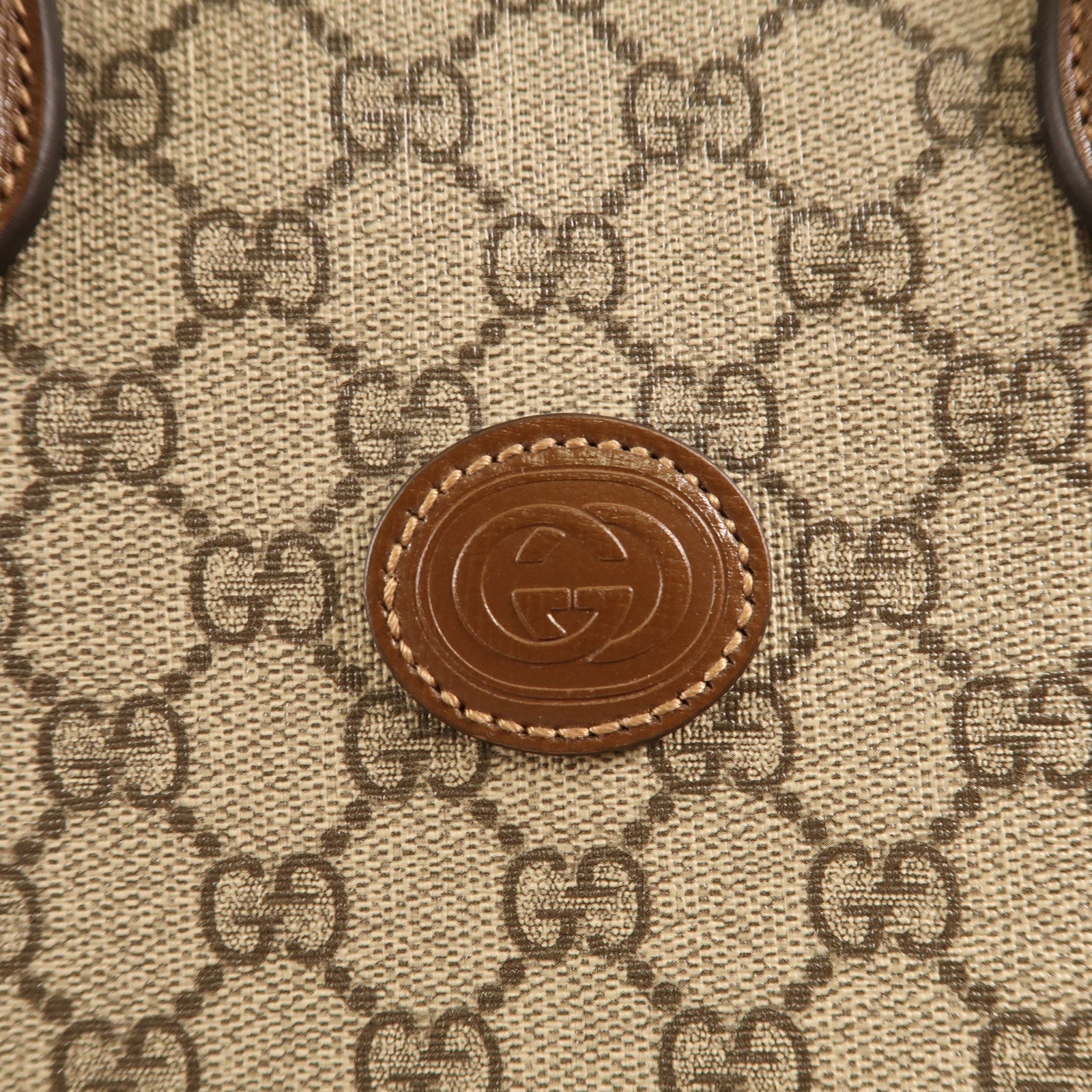 GUCCI 塗層帆布GG Supreme金扣手挽肩背兩用袋