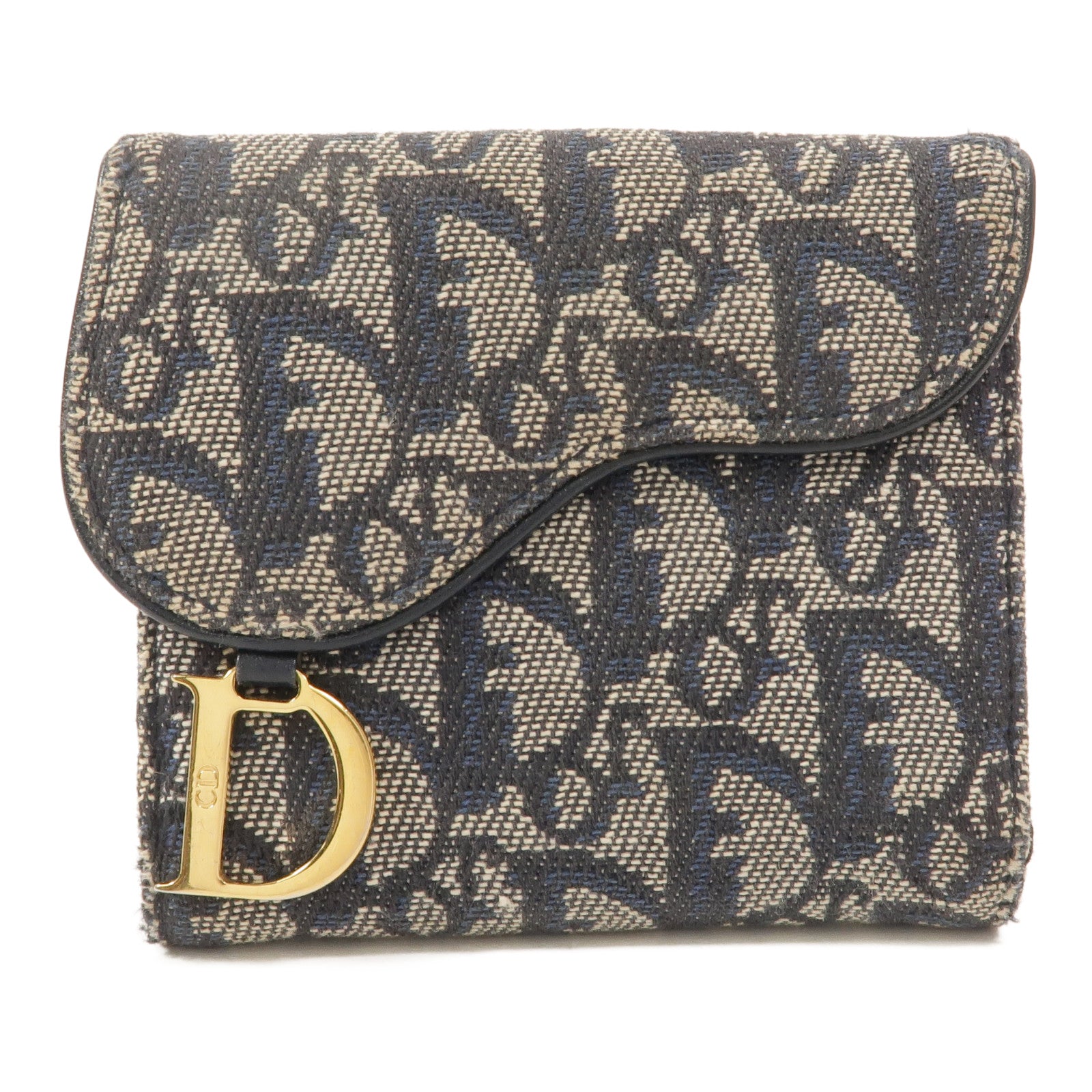 Dior Oblique帆布Saddle Lotus Wallet錢包