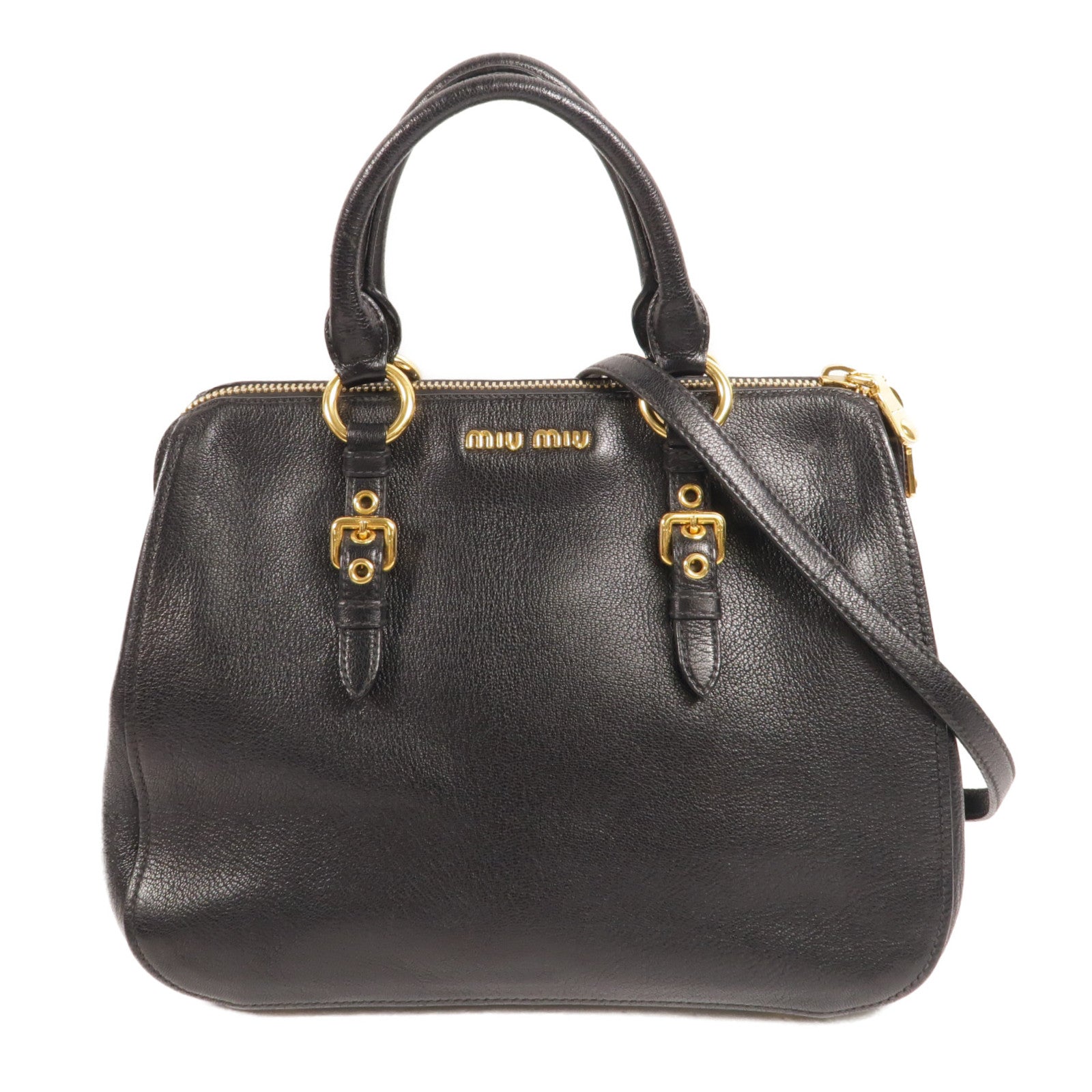 Miu Miu 牛皮皮革Madras手挽肩背兩用袋