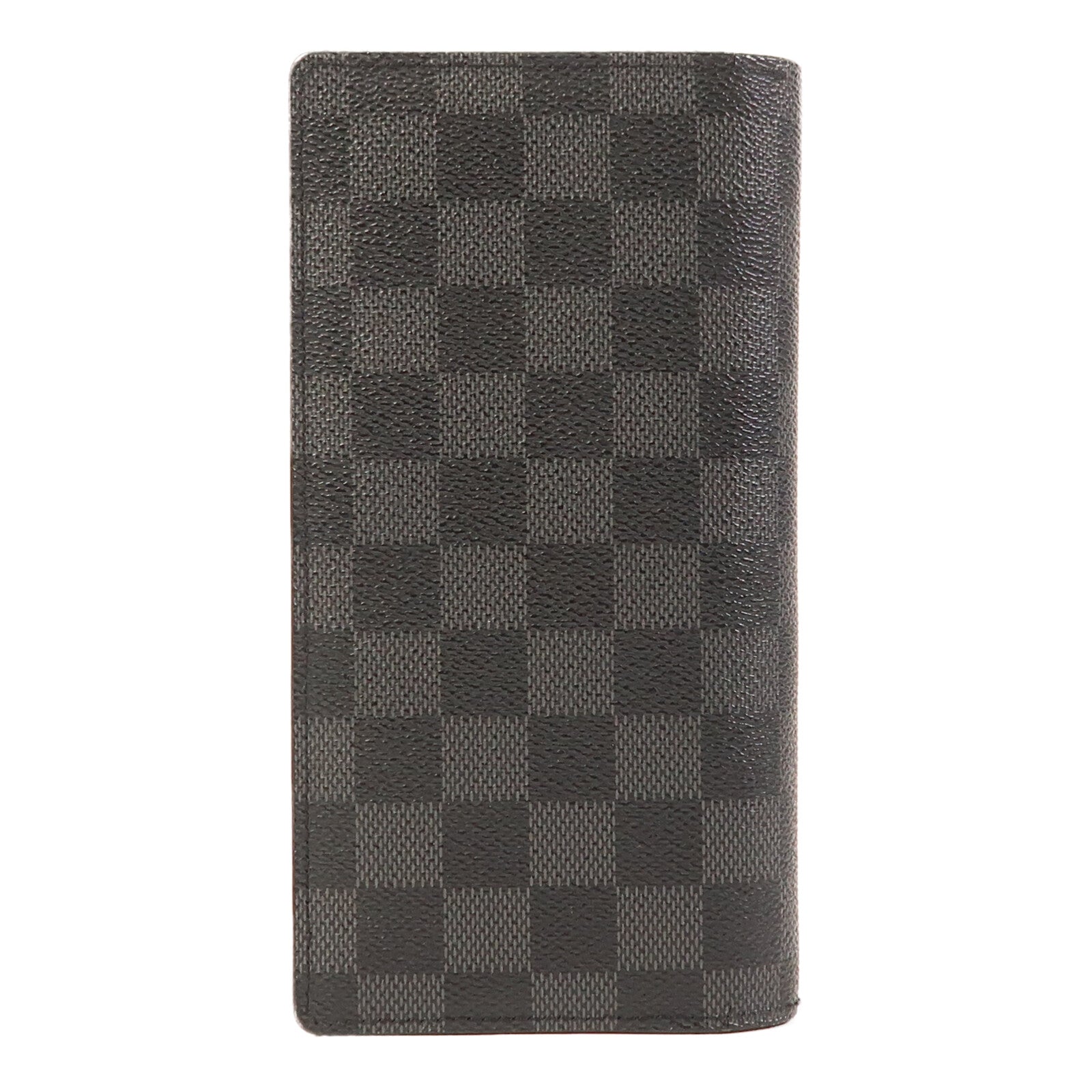 LOUIS VUITTON Damier Graphite Brazza Wallet銀扣長錢包