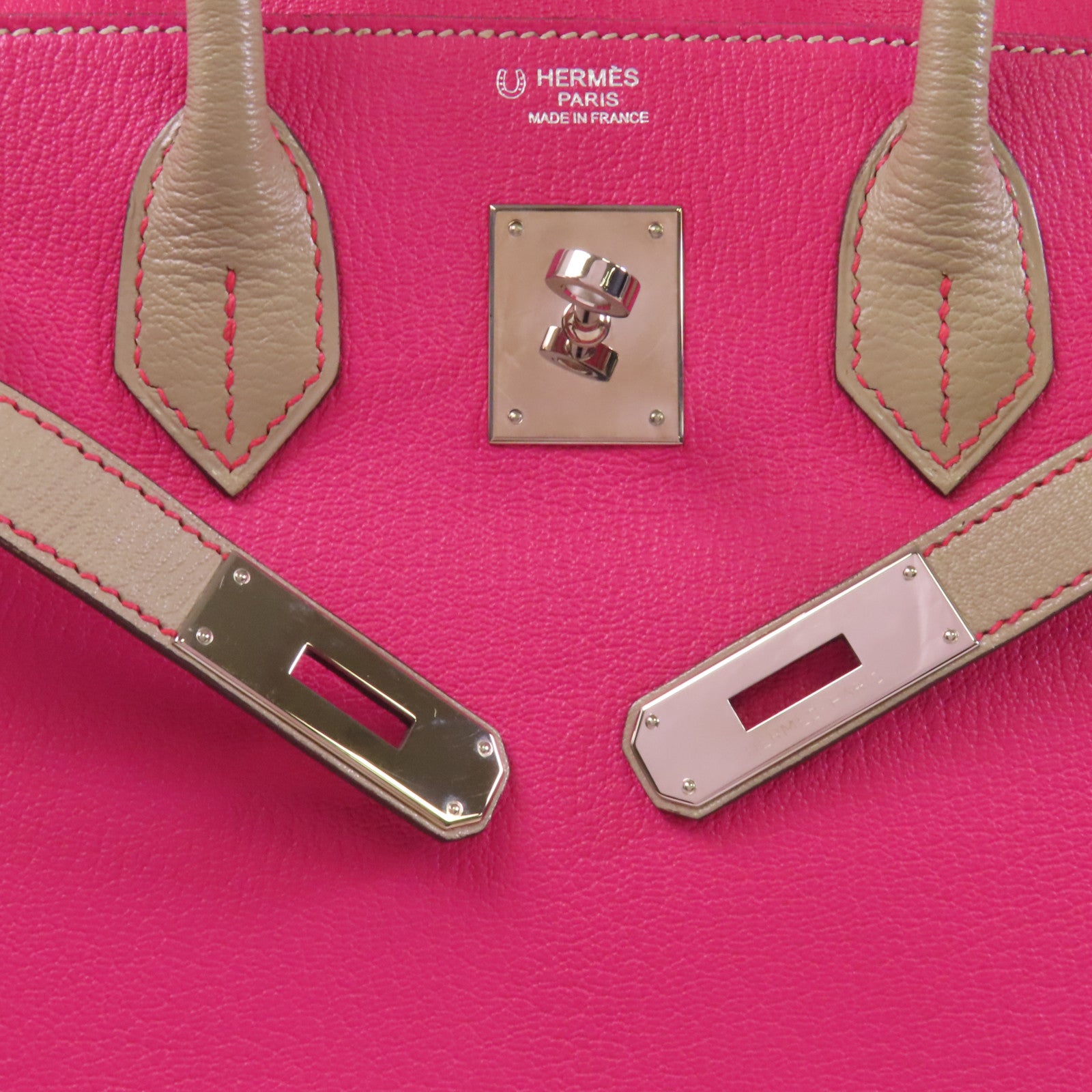 HERMES Chevre皮革Birkin 30銀扣手挽袋