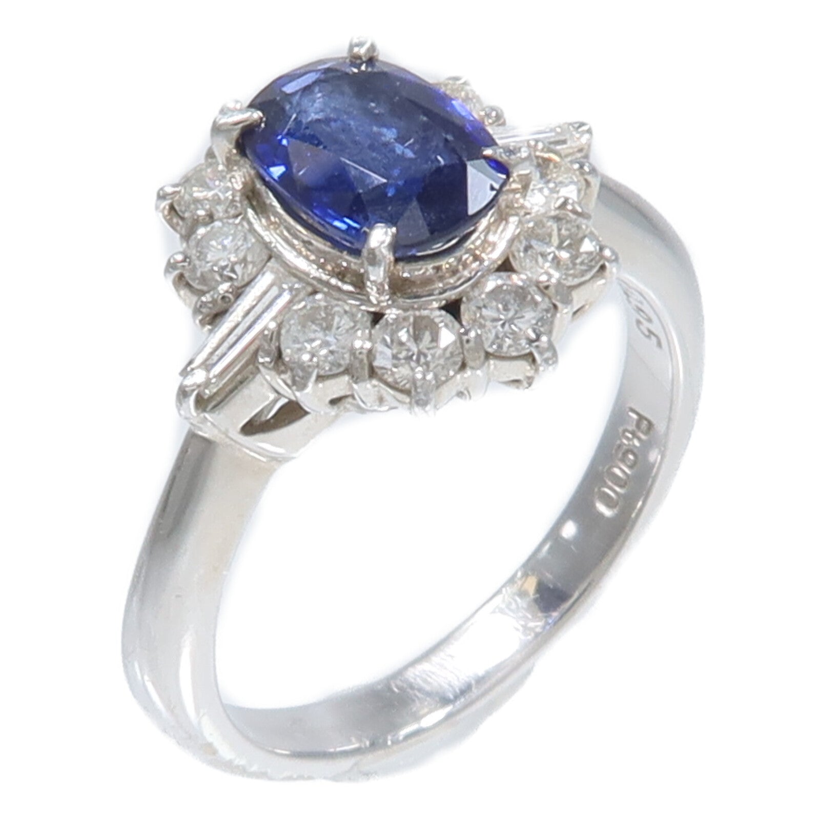 JEWELRY PT900鉑金Sapphire Diamond Ring藍寶石/鑽石戒指