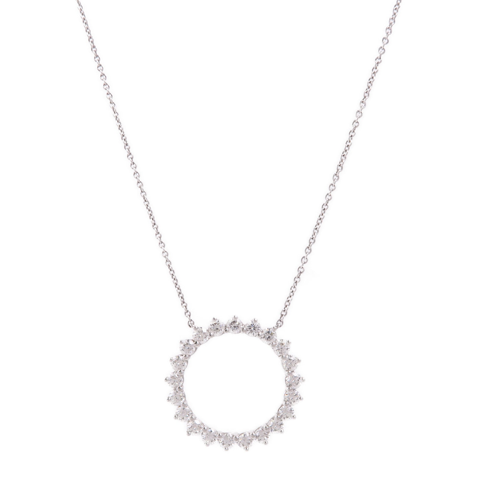 TIFFANY&CO 【激減優惠】PT950鉑金Open Circle Necklace鑽石項鍊