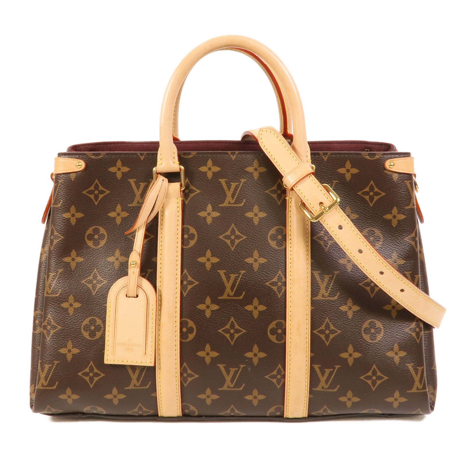 LOUIS VUITTON Monogram Soufflot MM金扣手挽肩背兩用袋