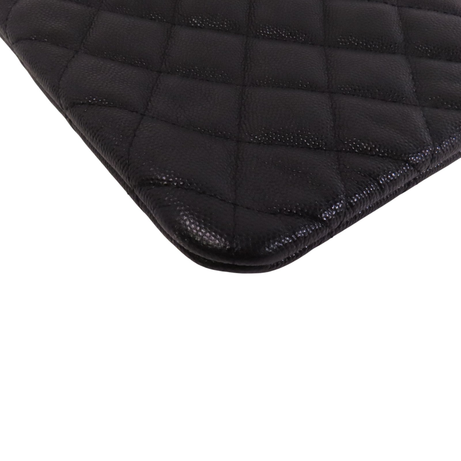 CHANEL 牛皮皮革Clutch銀扣手拿包