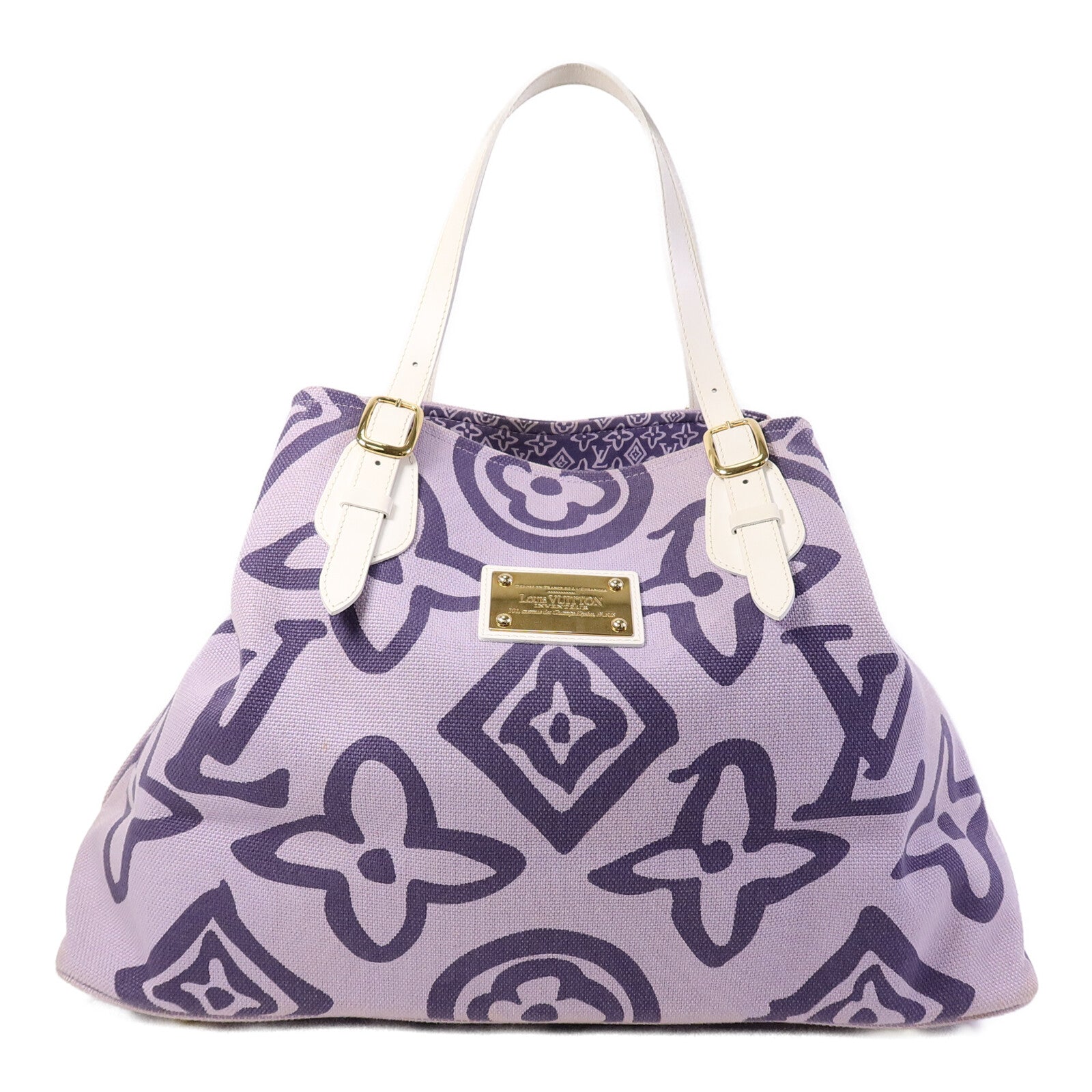 LOUIS VUITTON 帆布Tahitienne GM Lilac手挽袋