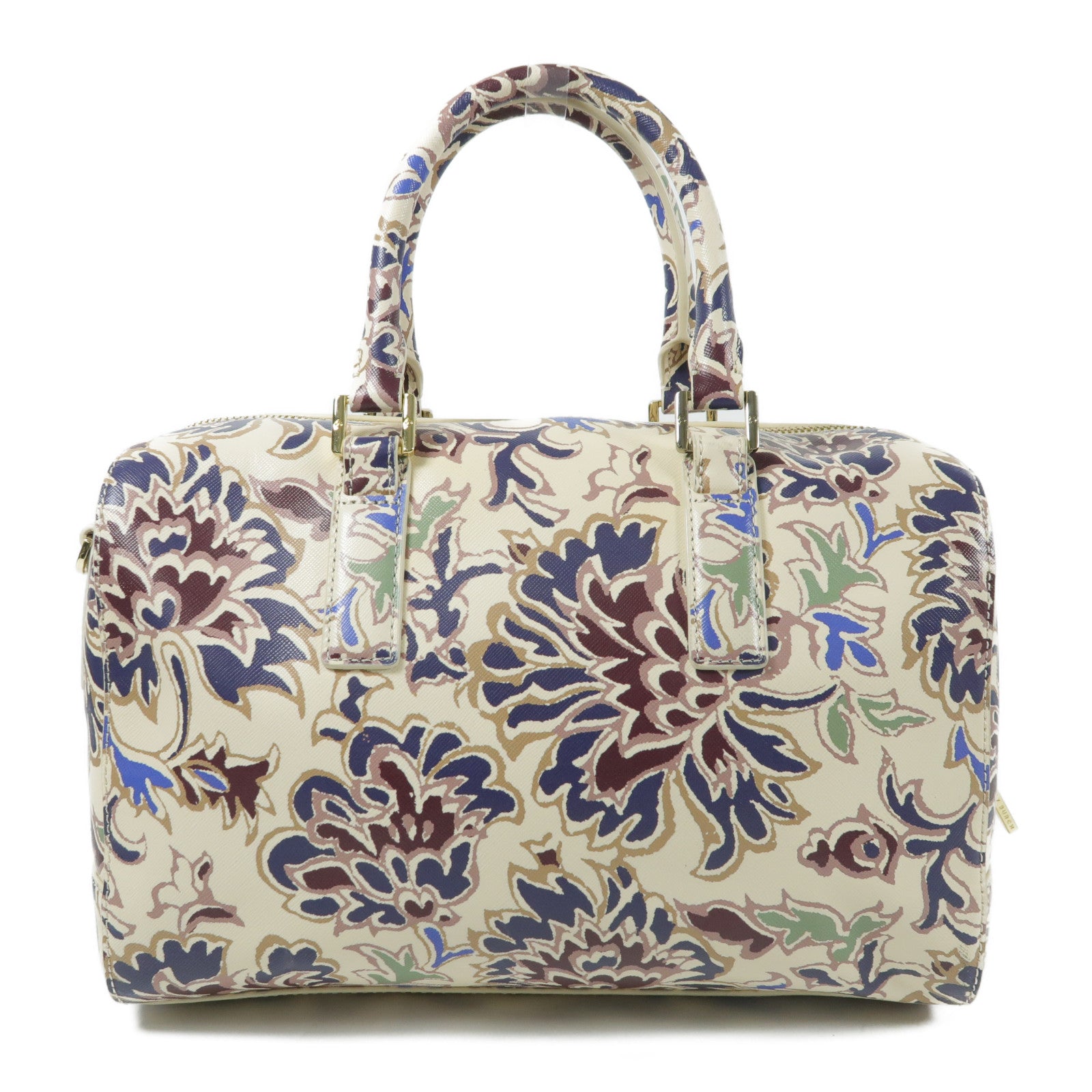 Tory Burch 塗層帆布Shoulder Bag金扣手挽肩背兩用袋