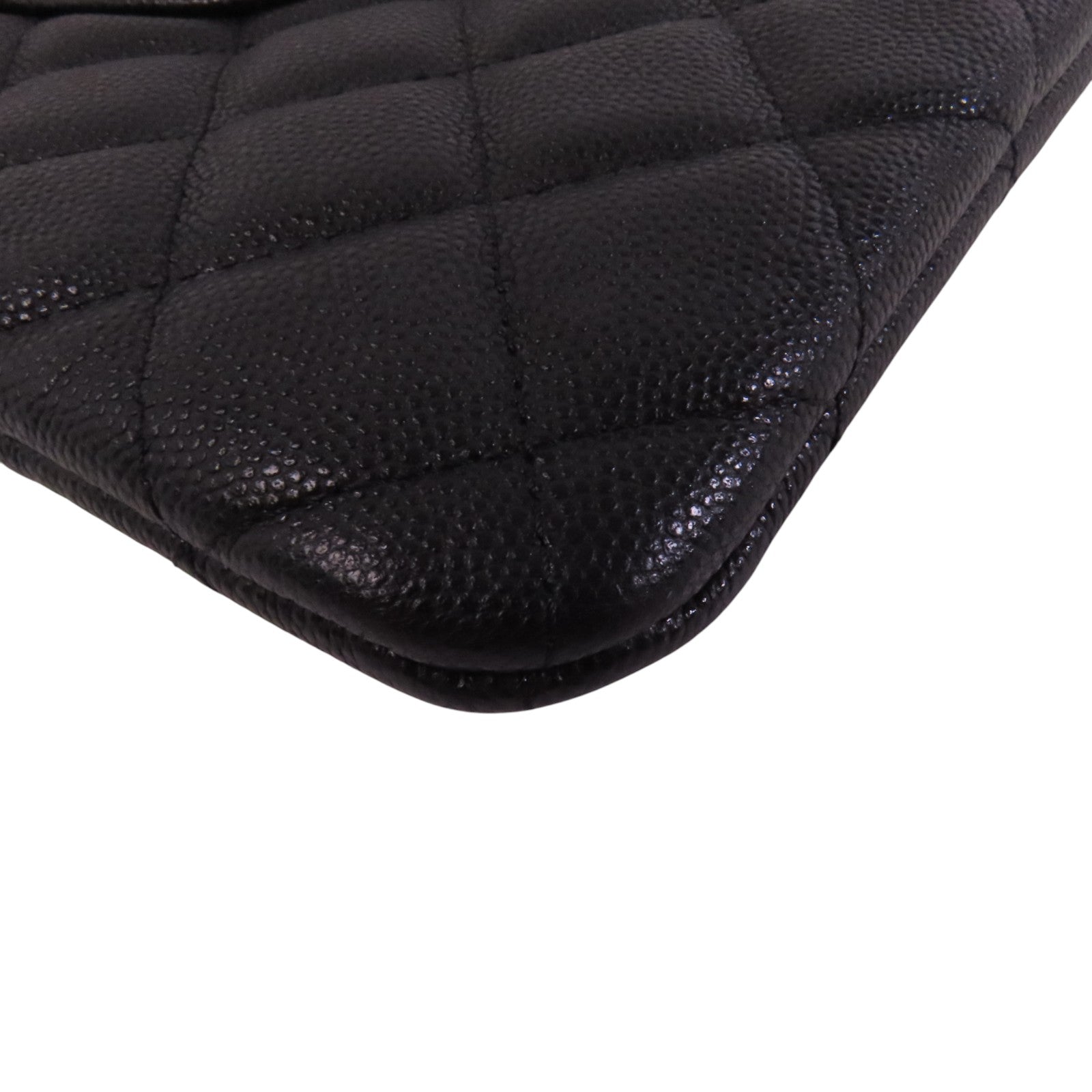 CHANEL 牛皮皮革Clutch銀扣手拿包