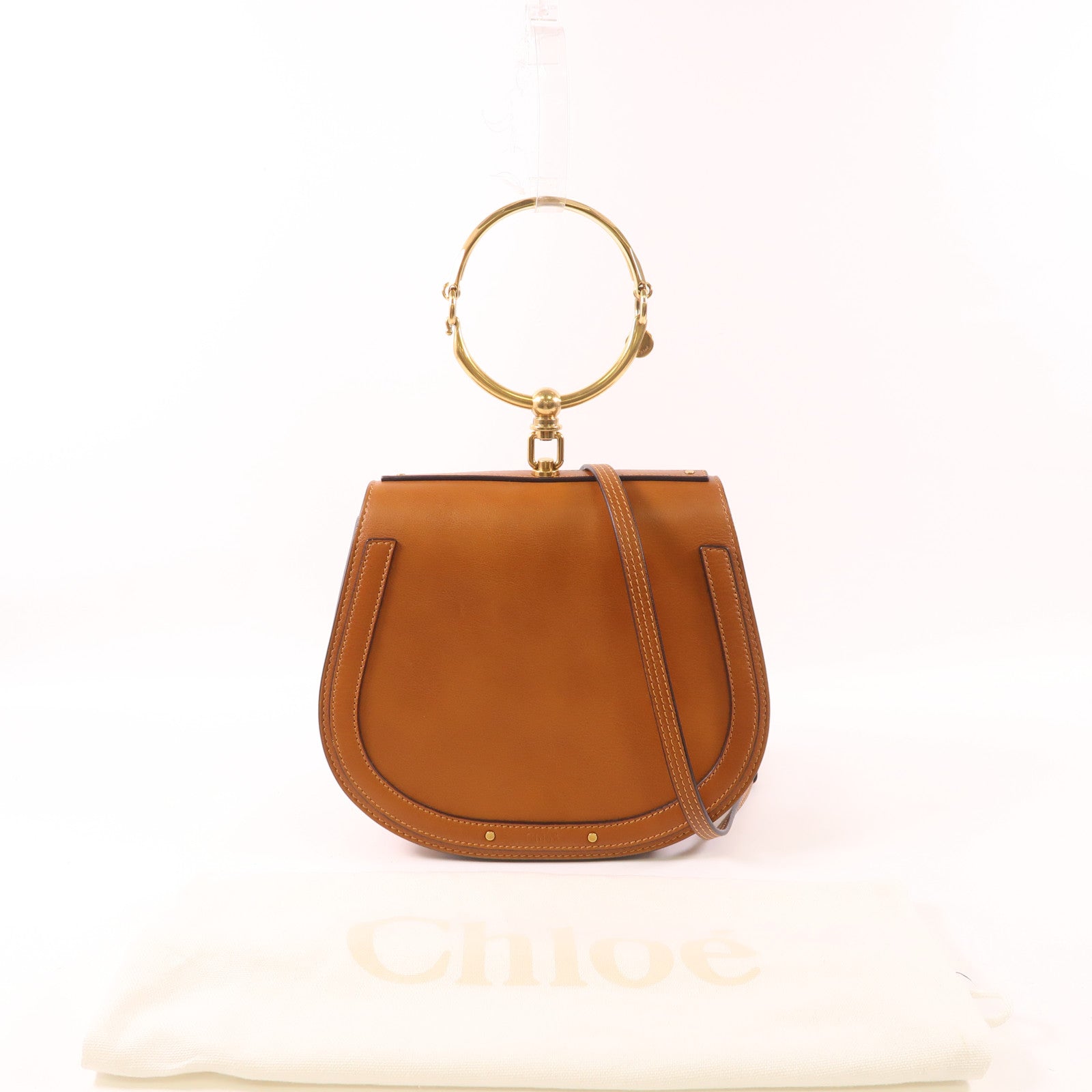 Chloe 牛皮皮革Nile Medium金扣手挽肩背兩用袋