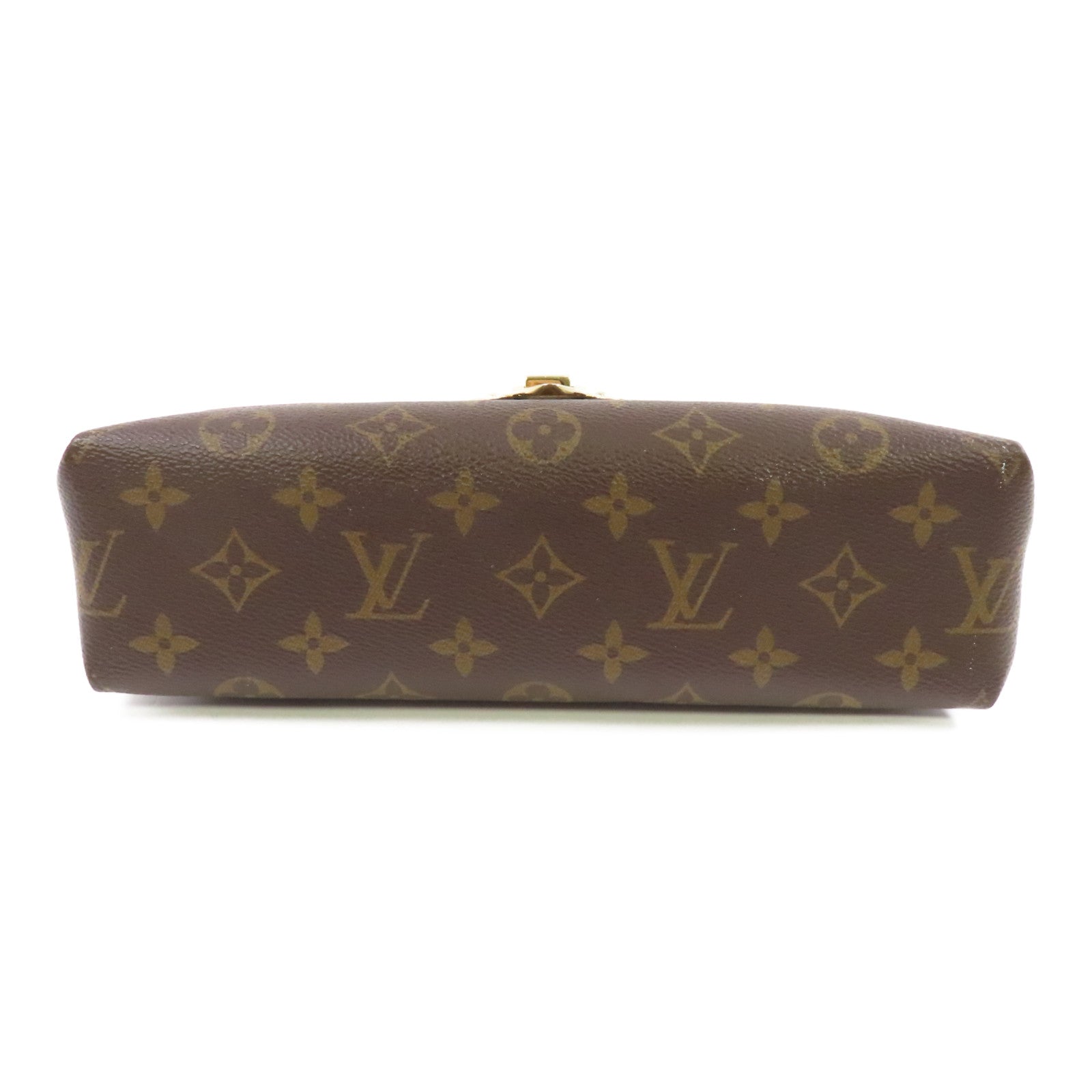 LOUIS VUITTON Monogram Saint Placide金扣鏈帶肩背袋棕色