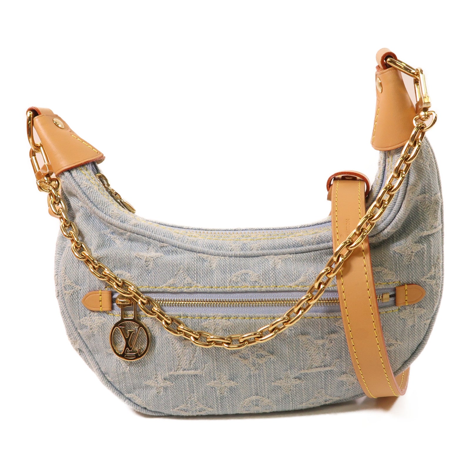 LOUIS VUITTON【激減優惠】 牛仔布Denim loop bag金扣肩背袋