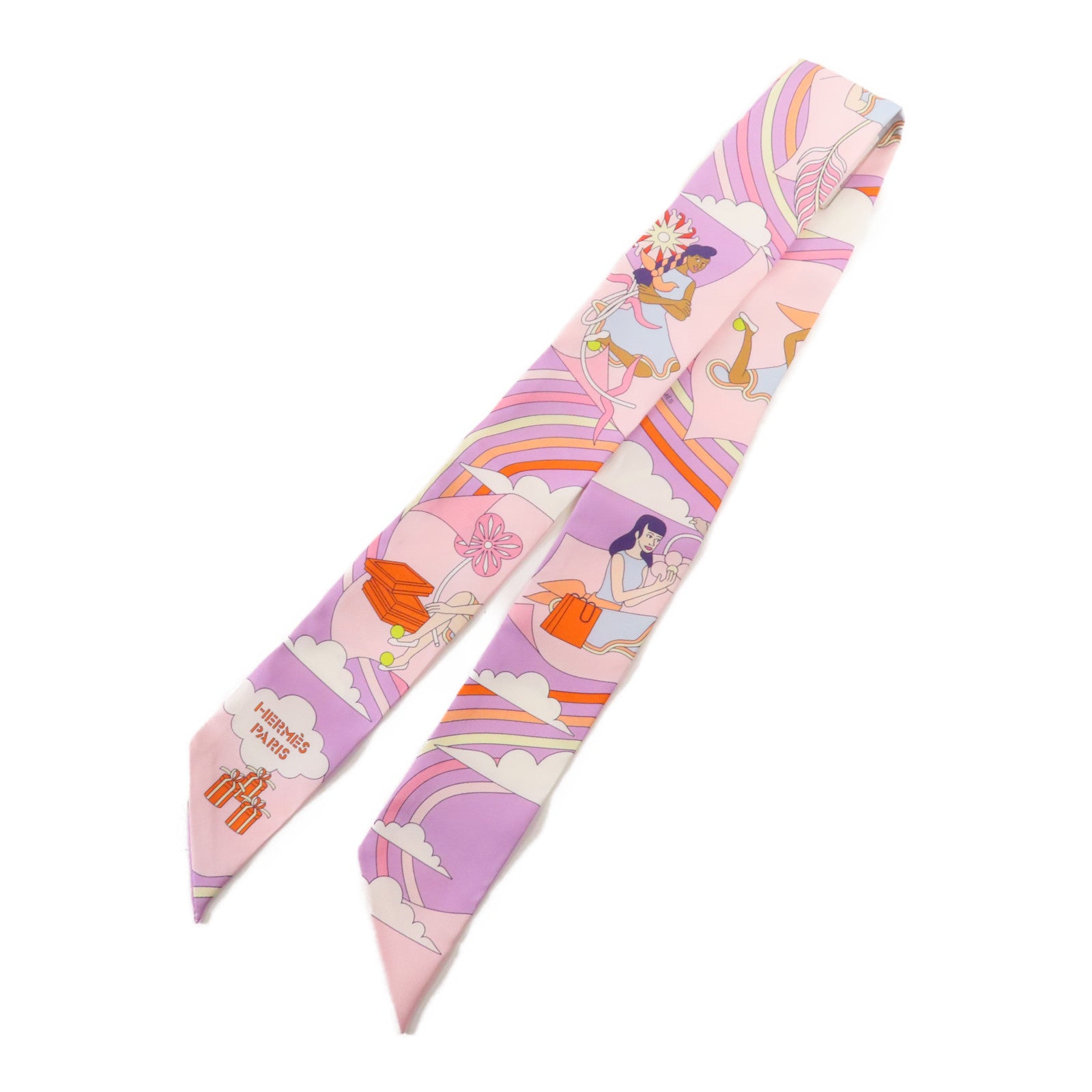 HERMES 絲質Twilly絲巾