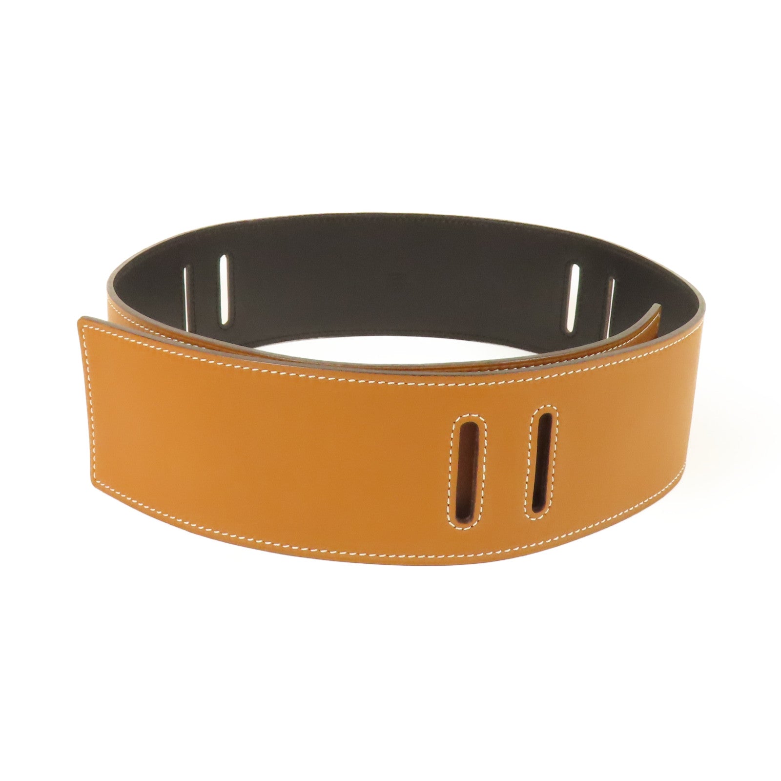 HERMES 【激減優惠】Swift皮革Belt皮帶Gold