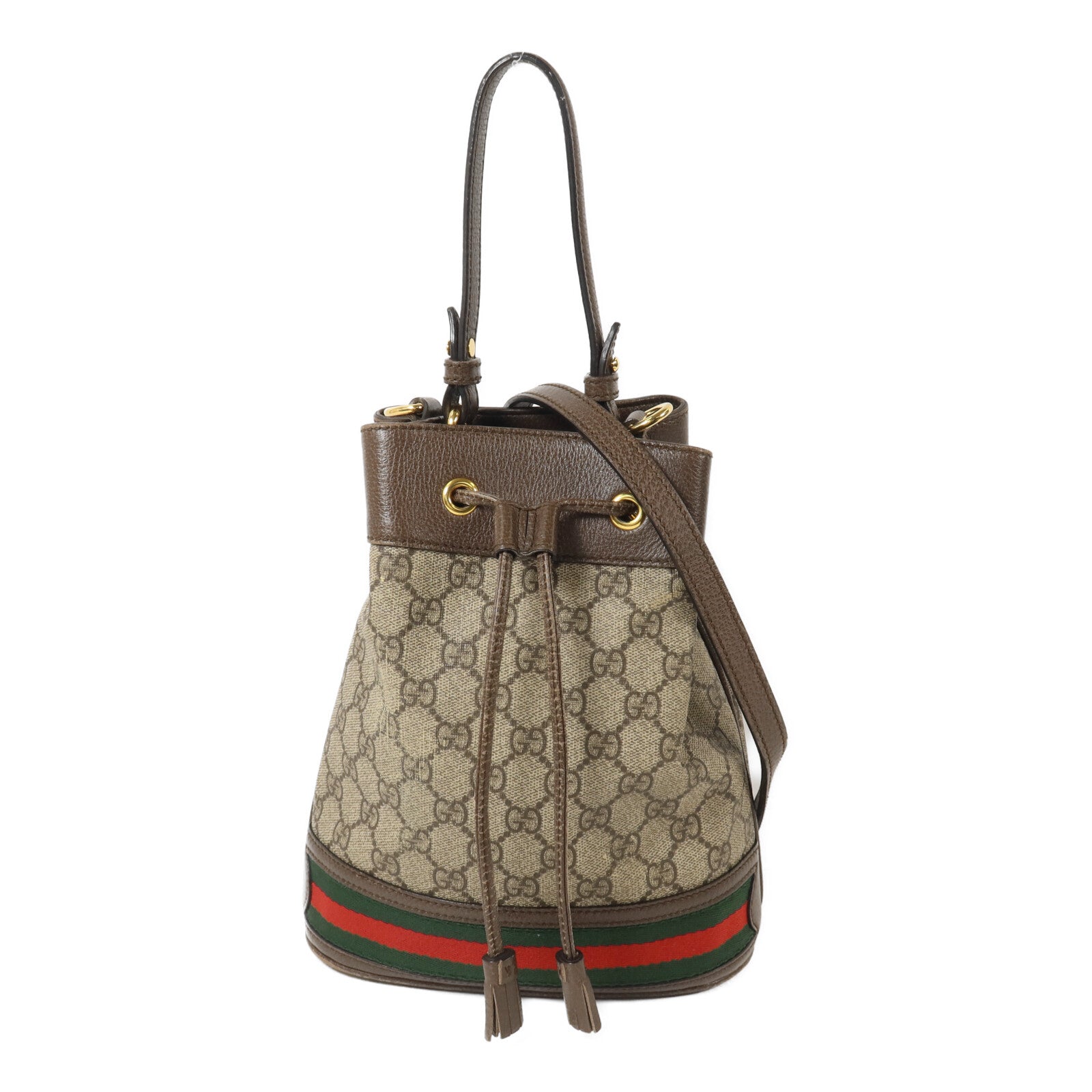 GUCCI 塗層帆布Ophidia Bucket手挽肩背兩用袋