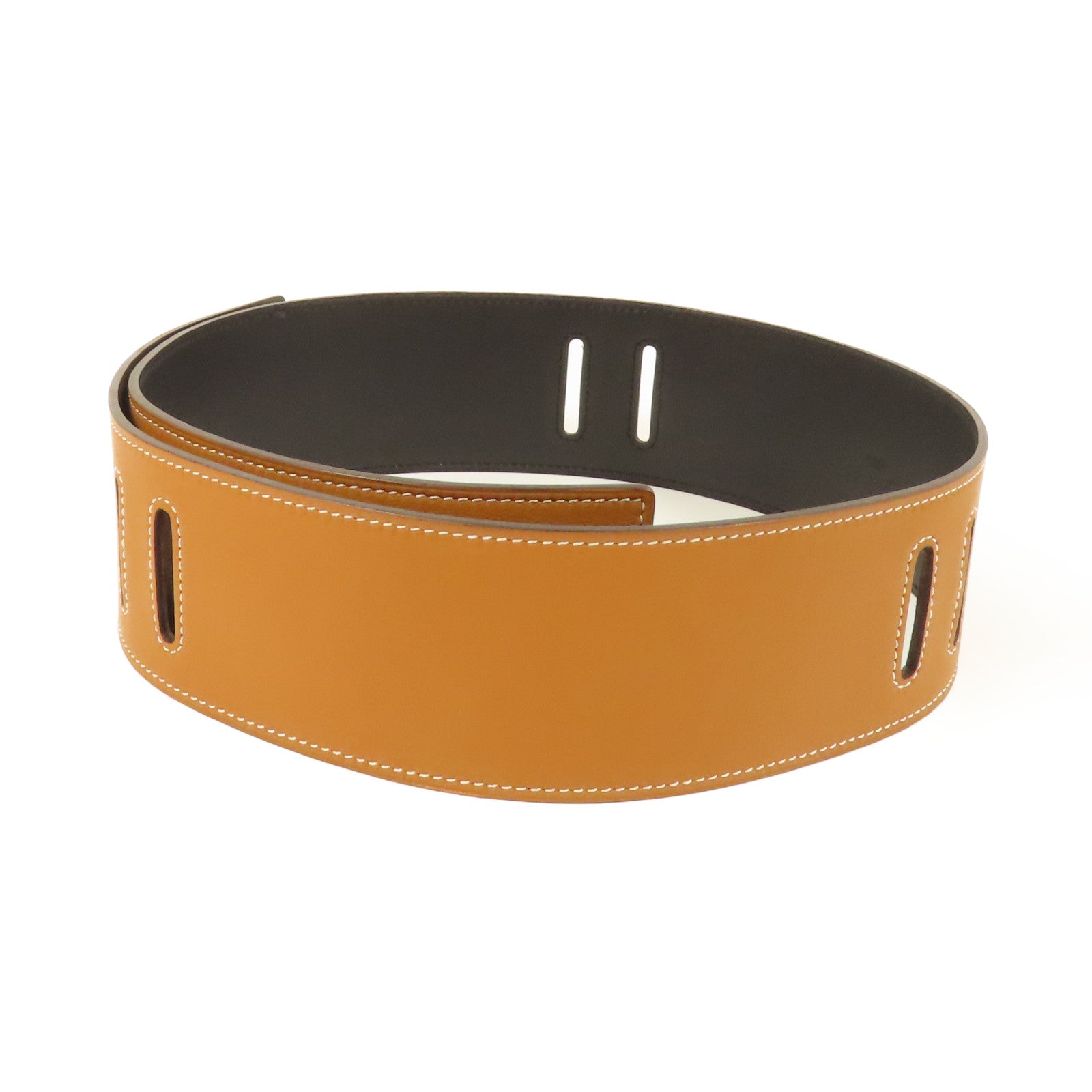 HERMES 【激減優惠】Swift皮革Belt皮帶Gold