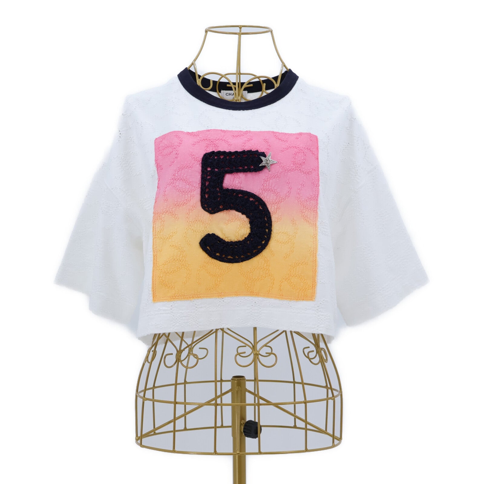 CHANEL LOOK27 Short-Sleeve Cropped T-shirt上衣
