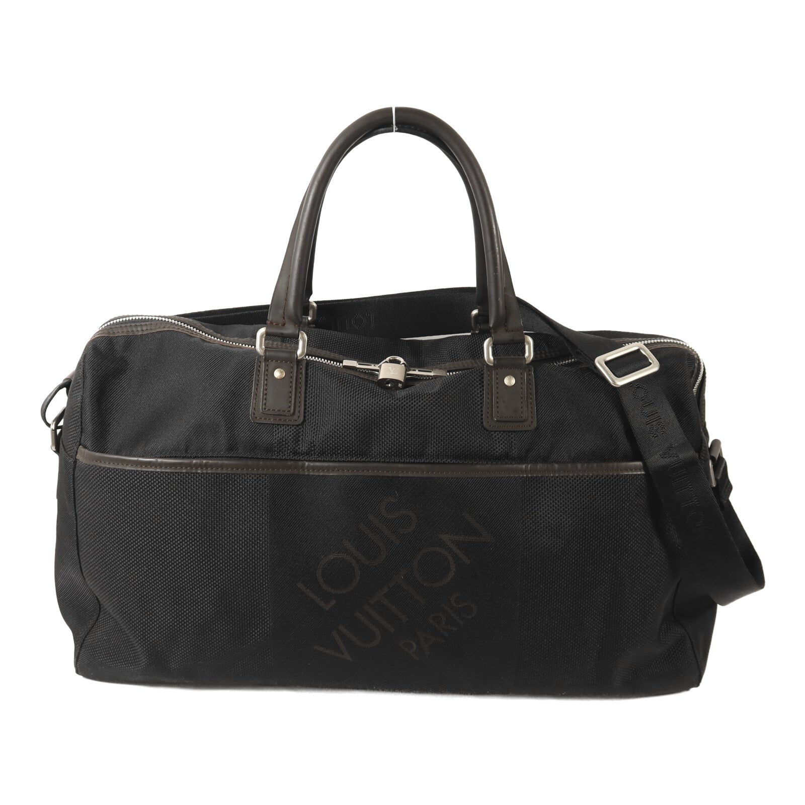 LOUIS VUITTON Damier Geant Albatross銀扣手挽肩背兩用袋