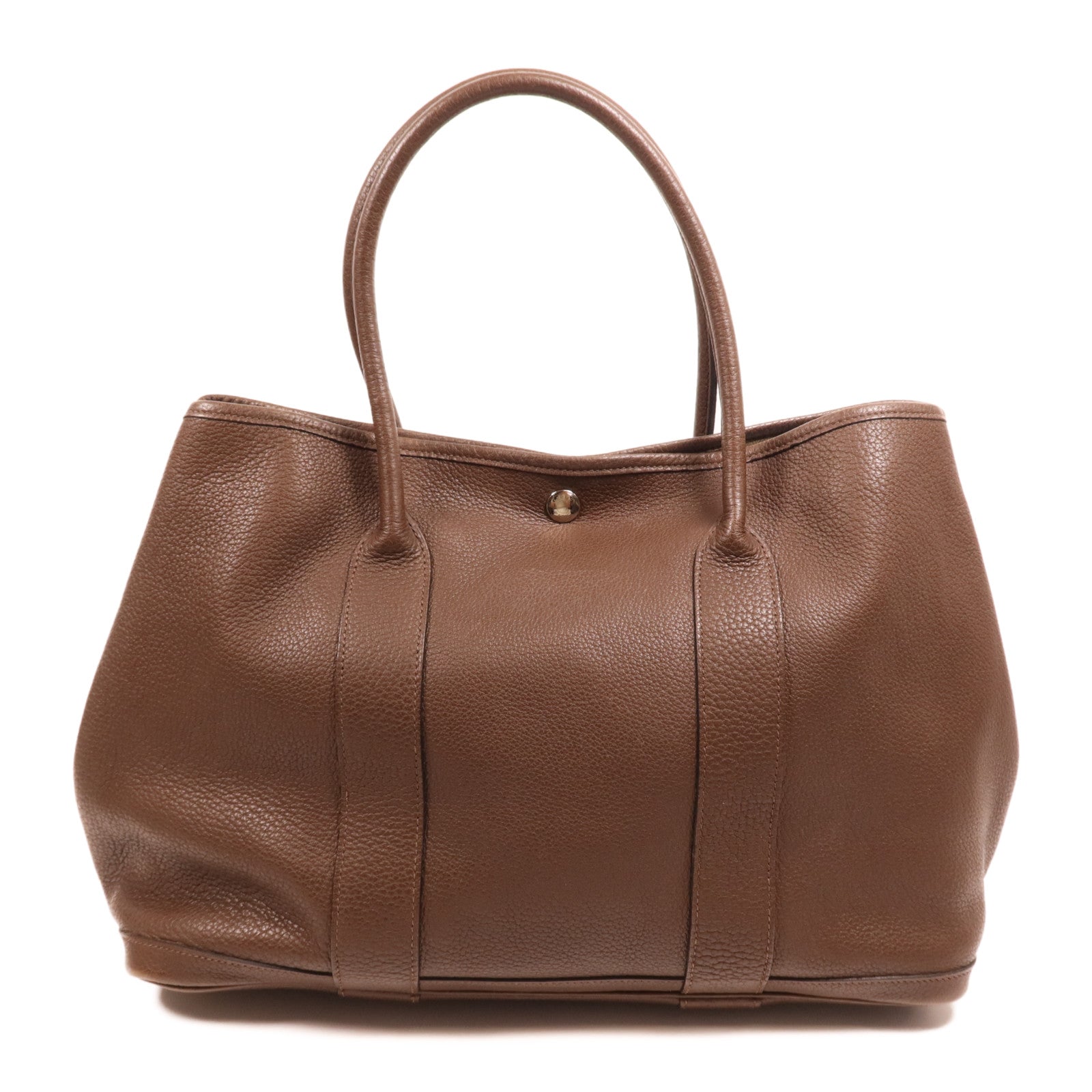 HERMES Negonda皮革Garden Party PM銀扣手挽袋