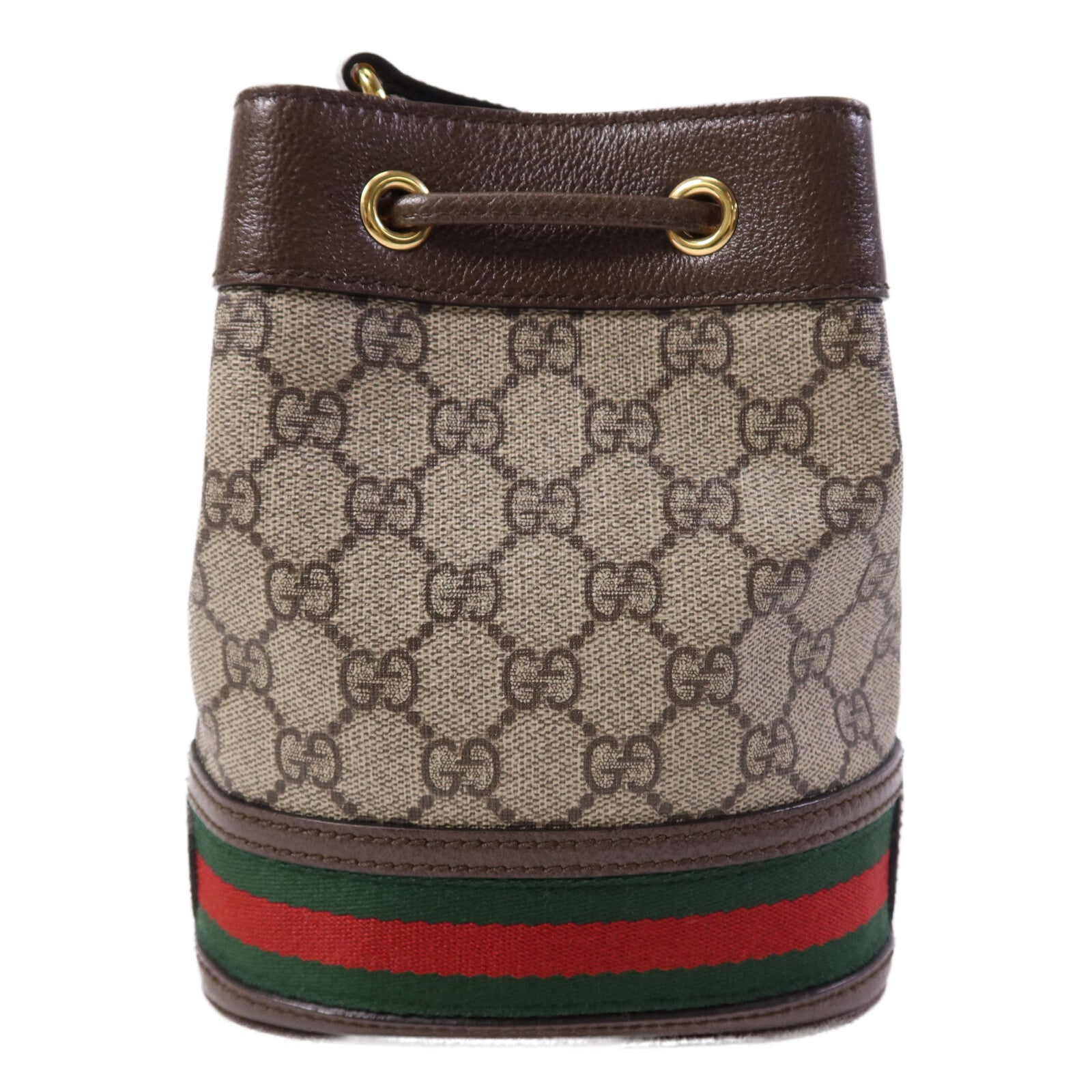 GUCCI 【激減優惠】塗層帆布Ophidia Mini Bucket金扣肩背袋