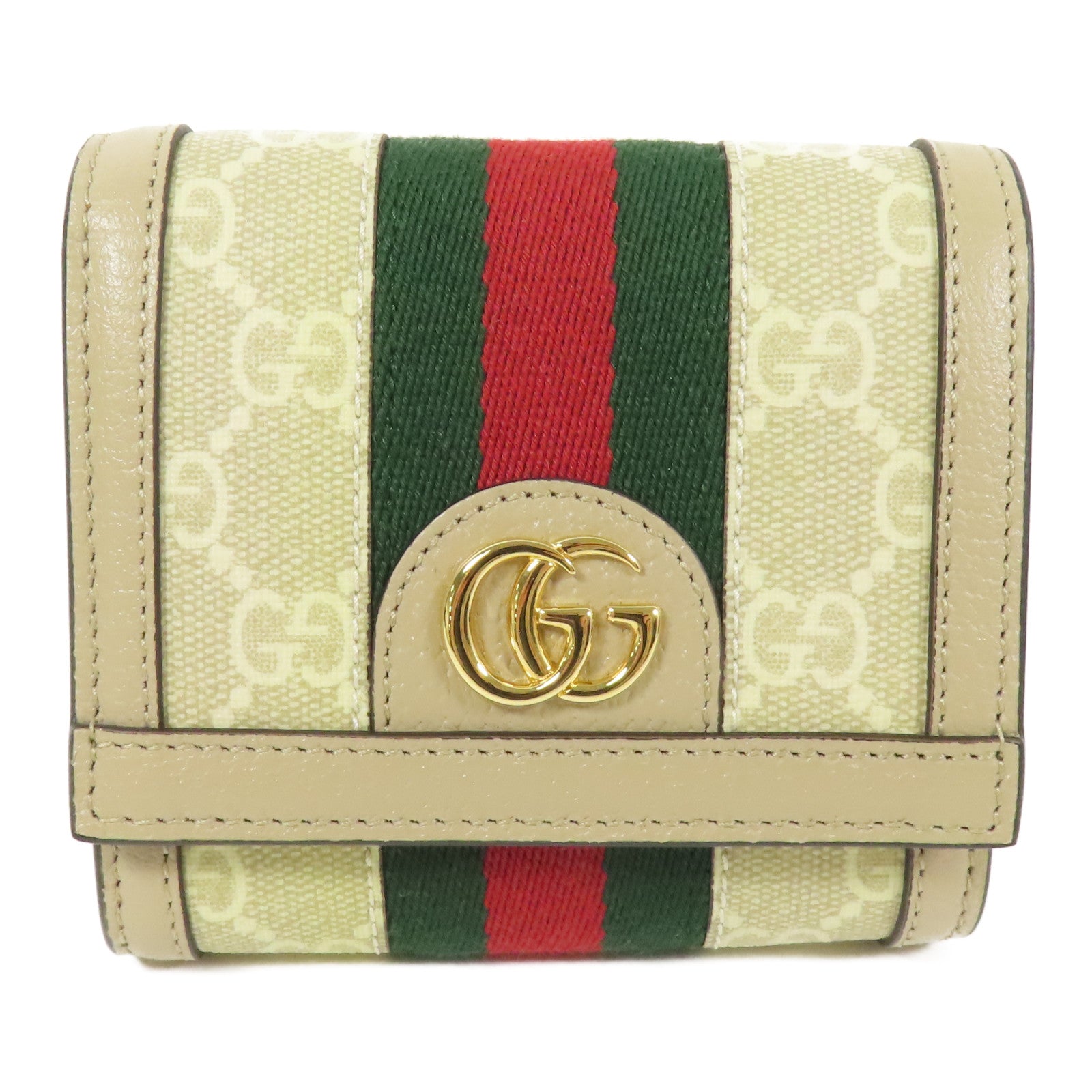 GUCCI 塗層帆布Ophidia Card Case Wallet金扣錢包