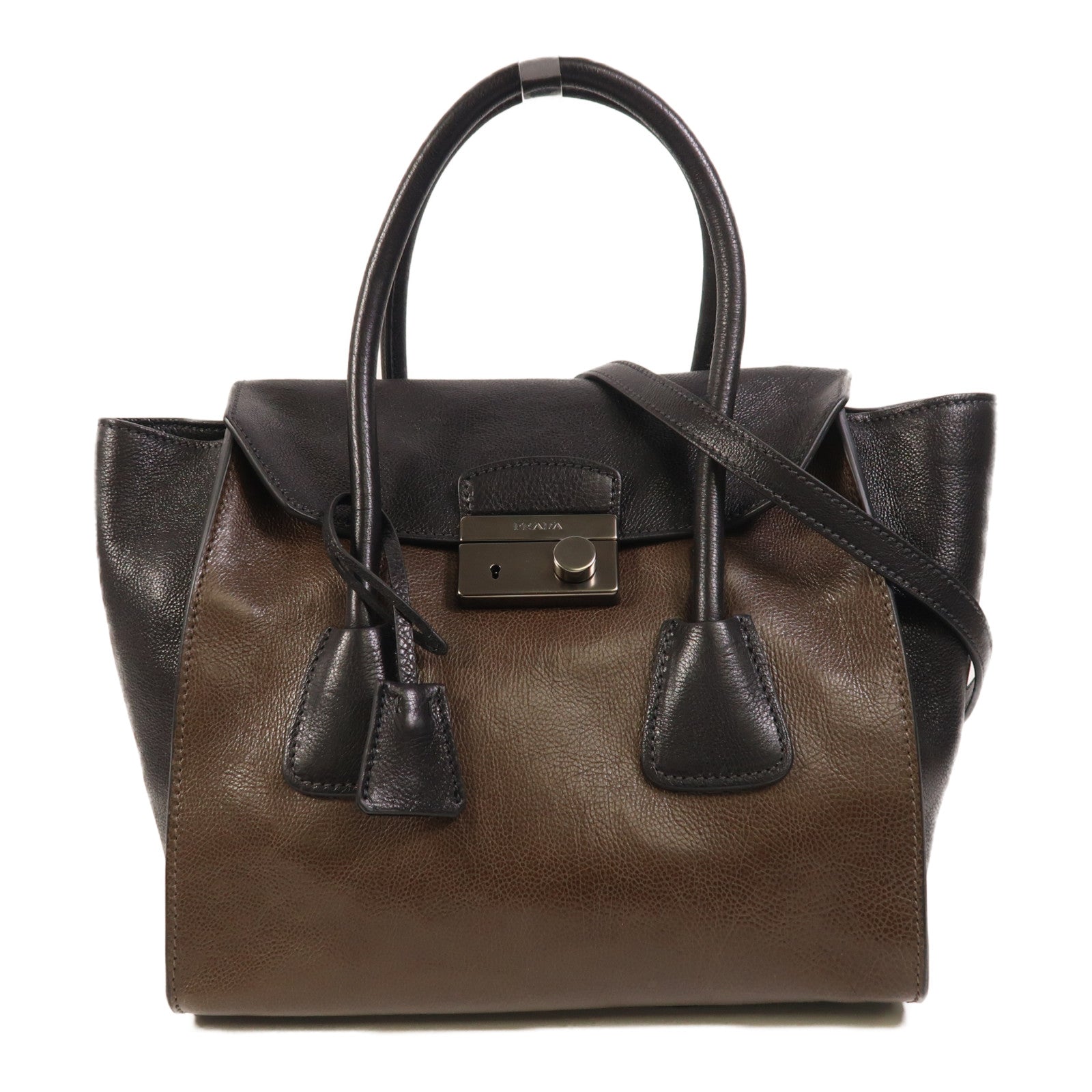 PRADA 牛皮皮革2 Way Shoulder手挽肩背兩用袋
