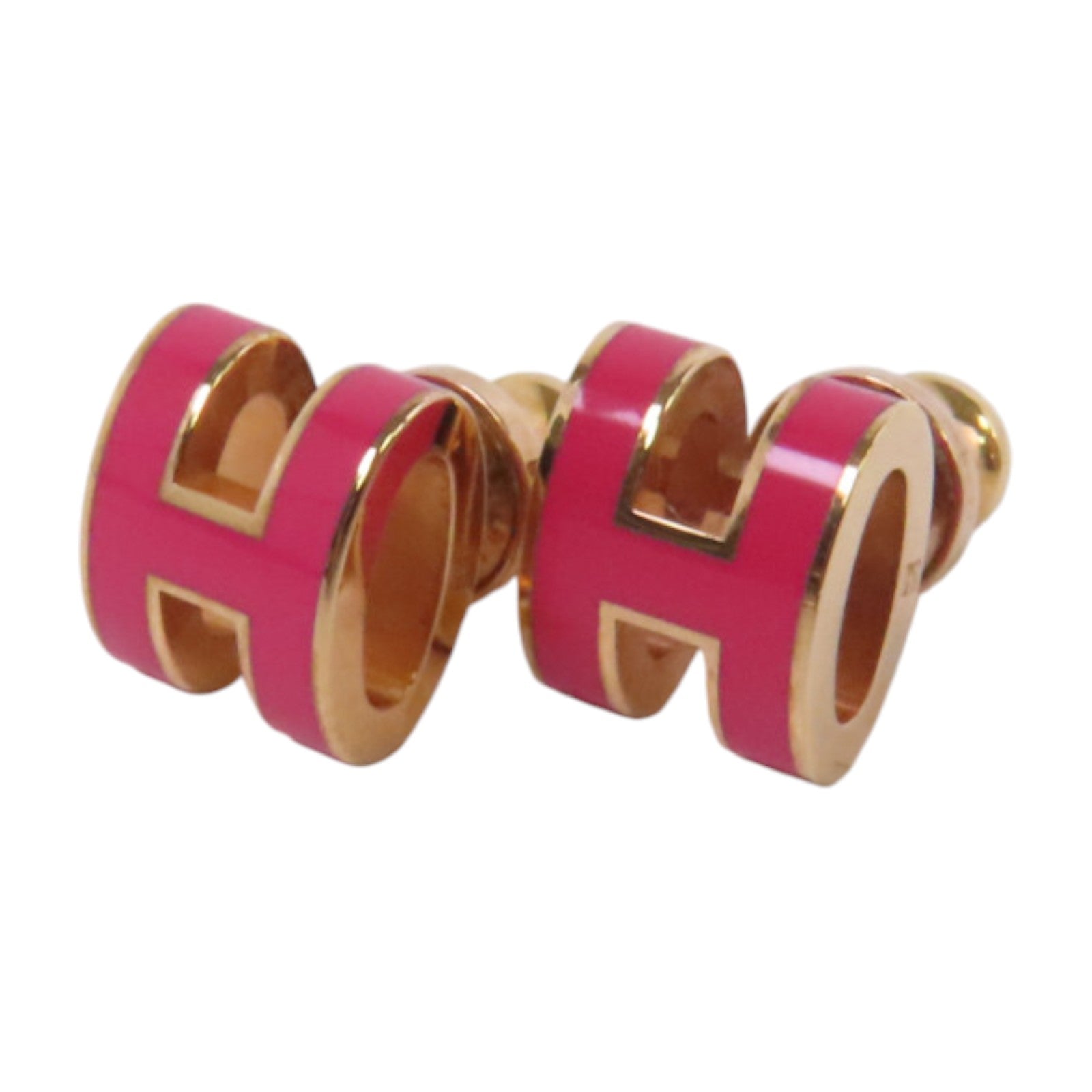 HERMES 金屬/琺瑯Pop H Earrings金扣耳環