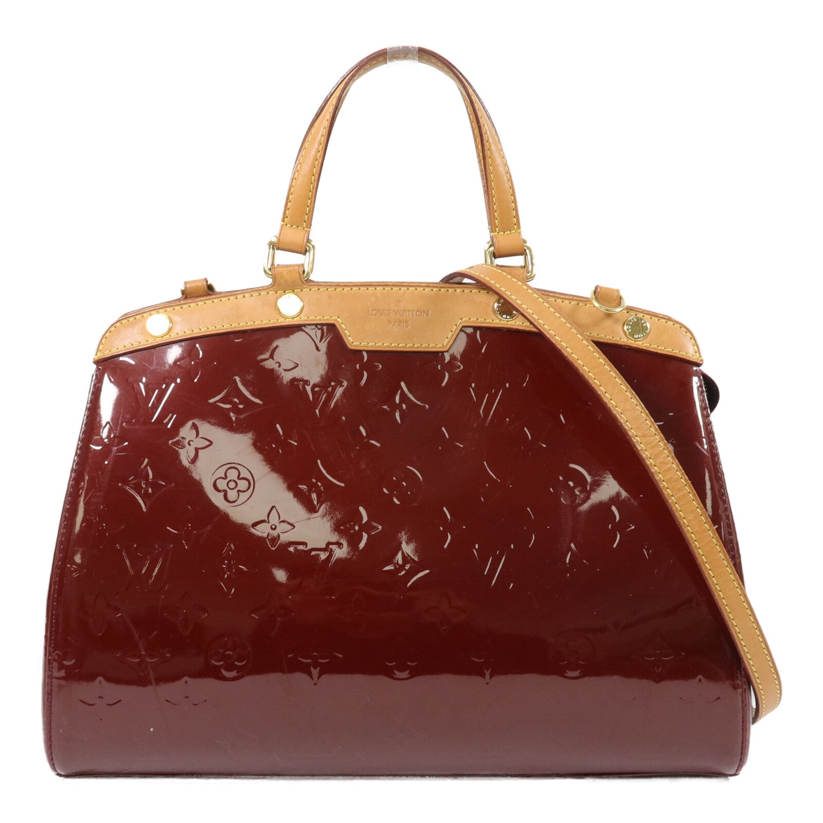 LOUIS VUITTON Monogram Vernis Brea MM手挽肩背兩用袋