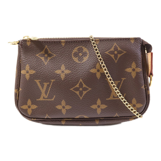 LOUIS VUITTON Monogram Mini Pochette Accessoires金扣手挽袋