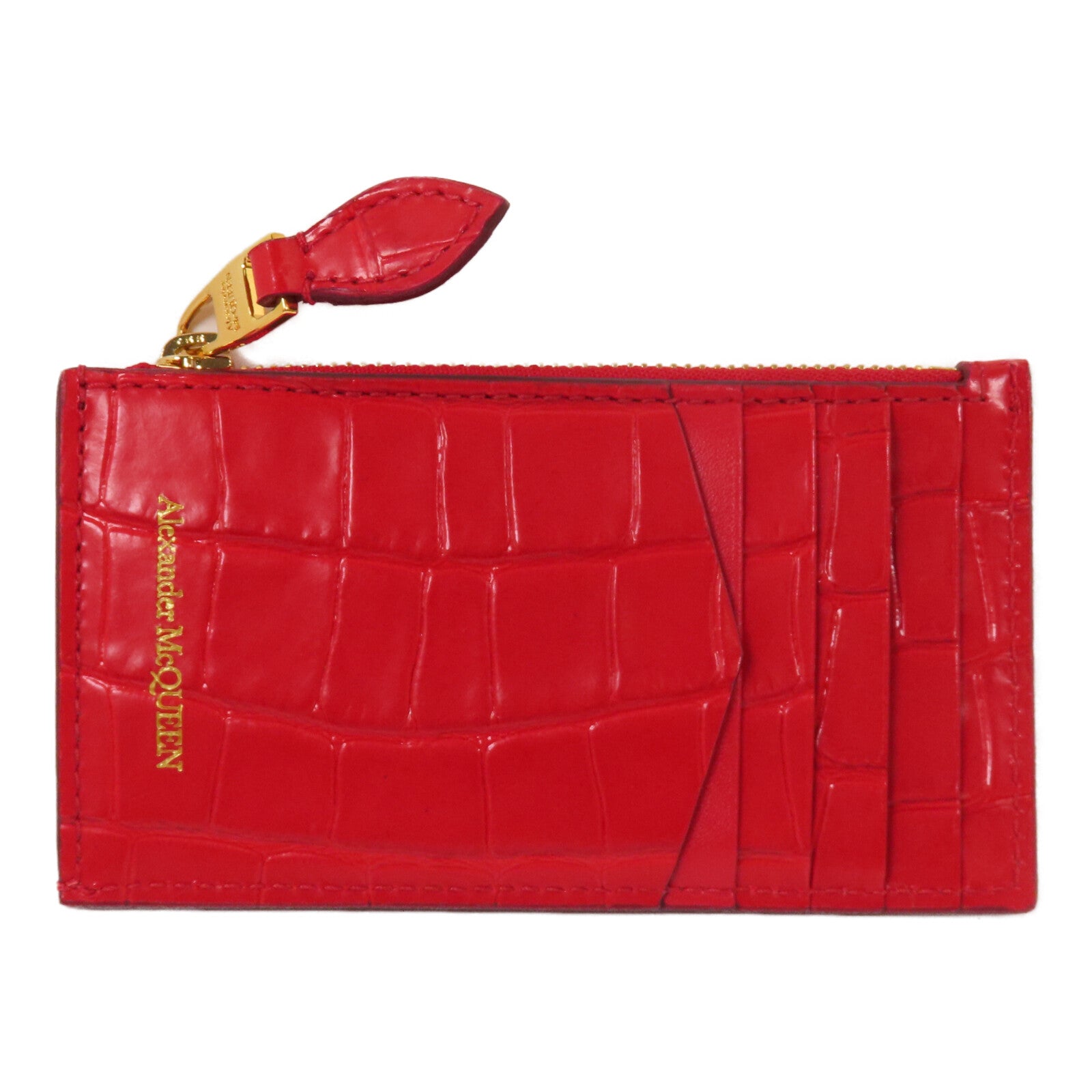 Alexander McQueen 皮革Alexander McQueen Card Case金扣卡套