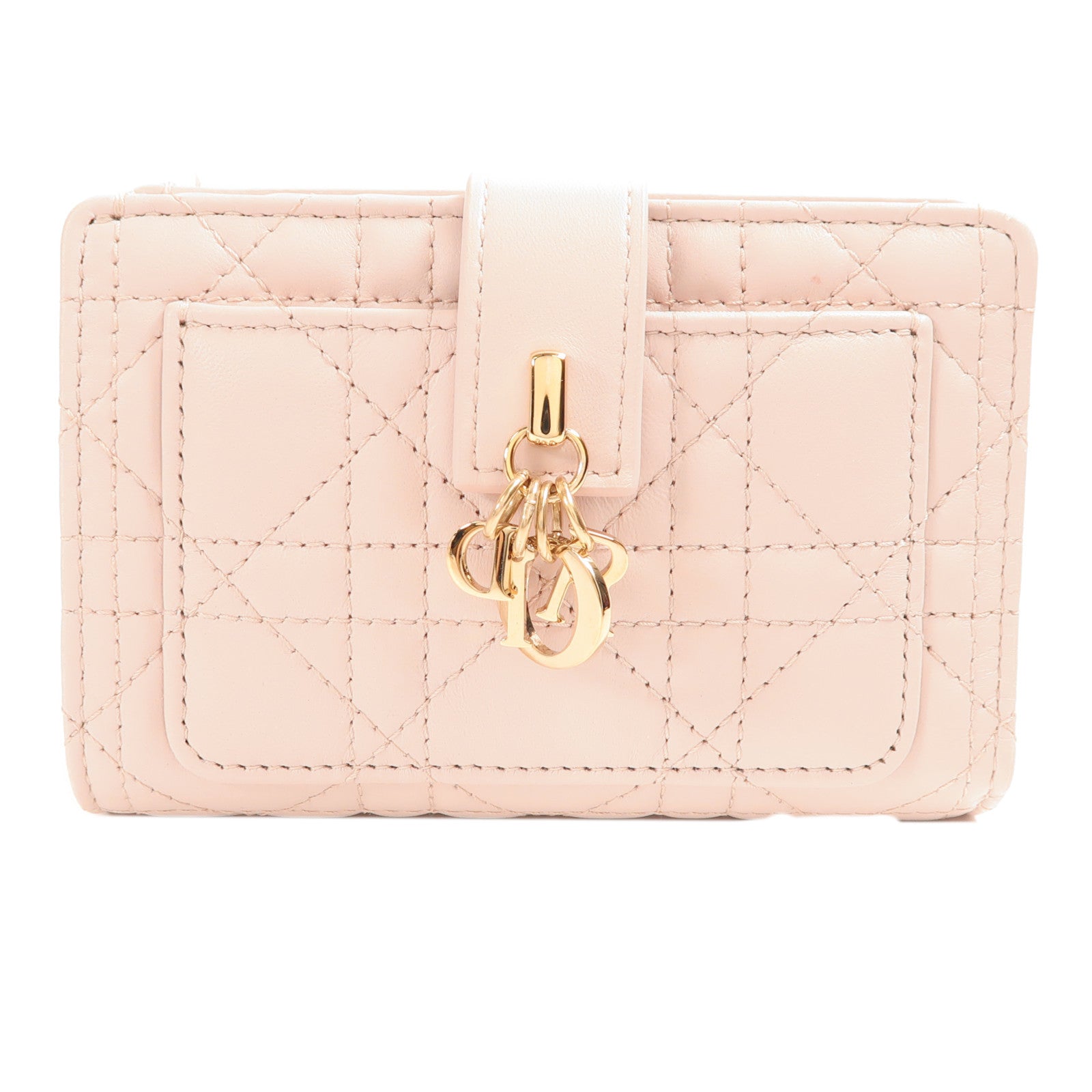 Dior 牛皮皮革Wallet金扣錢包